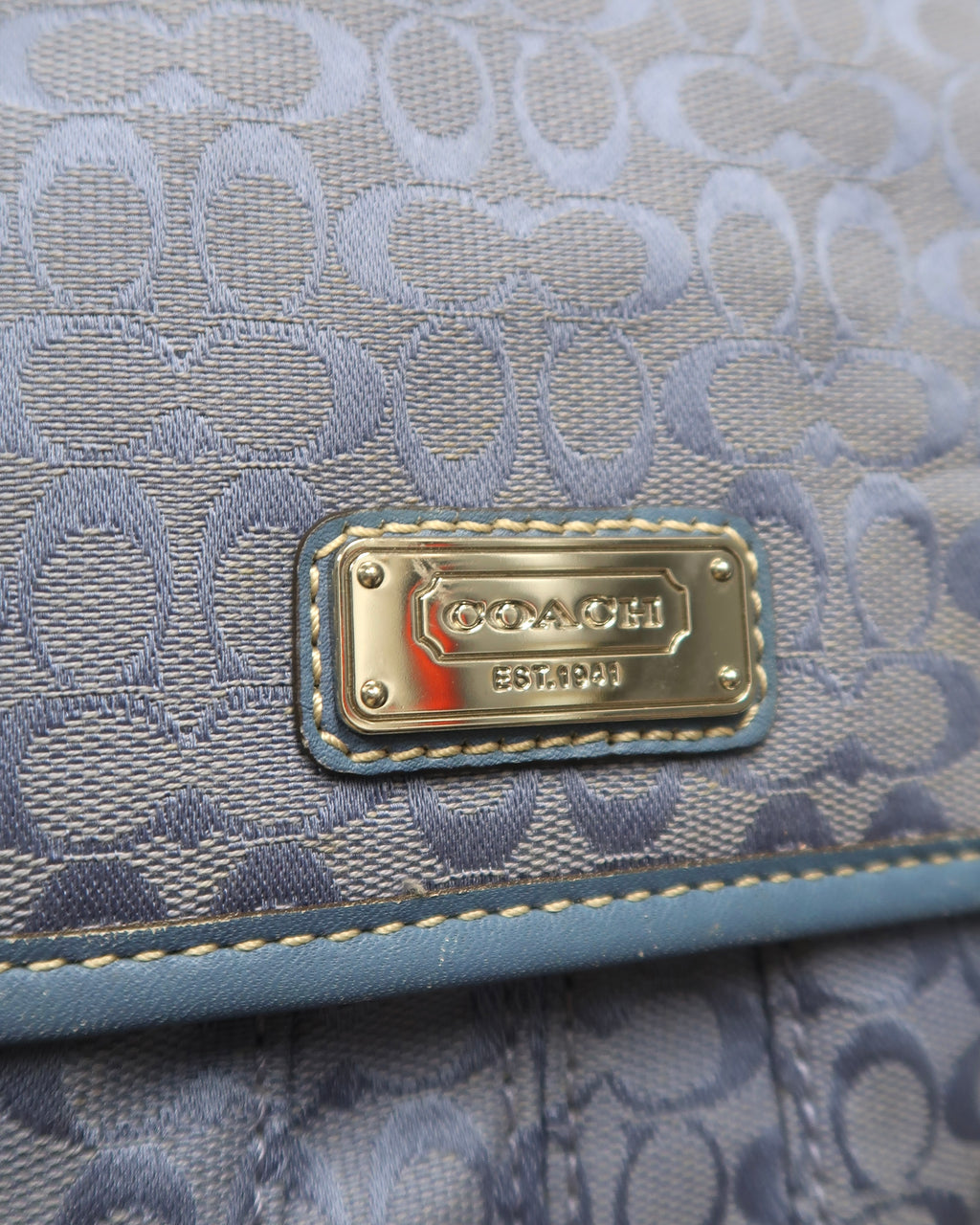 Coach Signature Jacquard Canvas and leather messenger bag