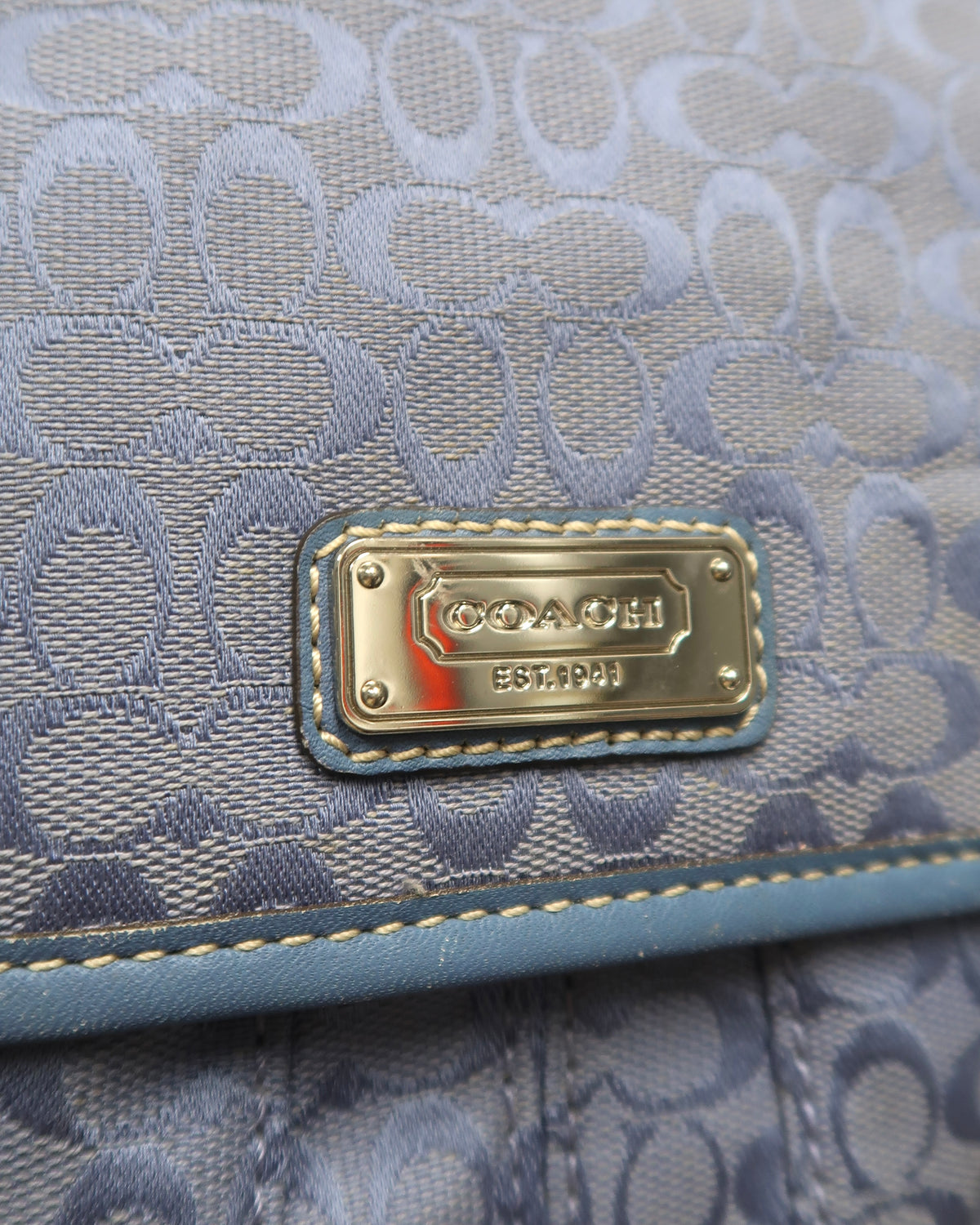Coach Signature Jacquard Canvas and leather messenger bag