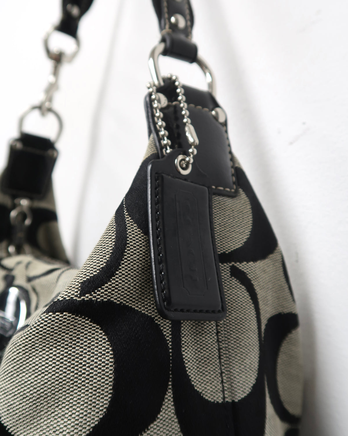 Vintage Coach Signature Stripe Hobo shoulder bag