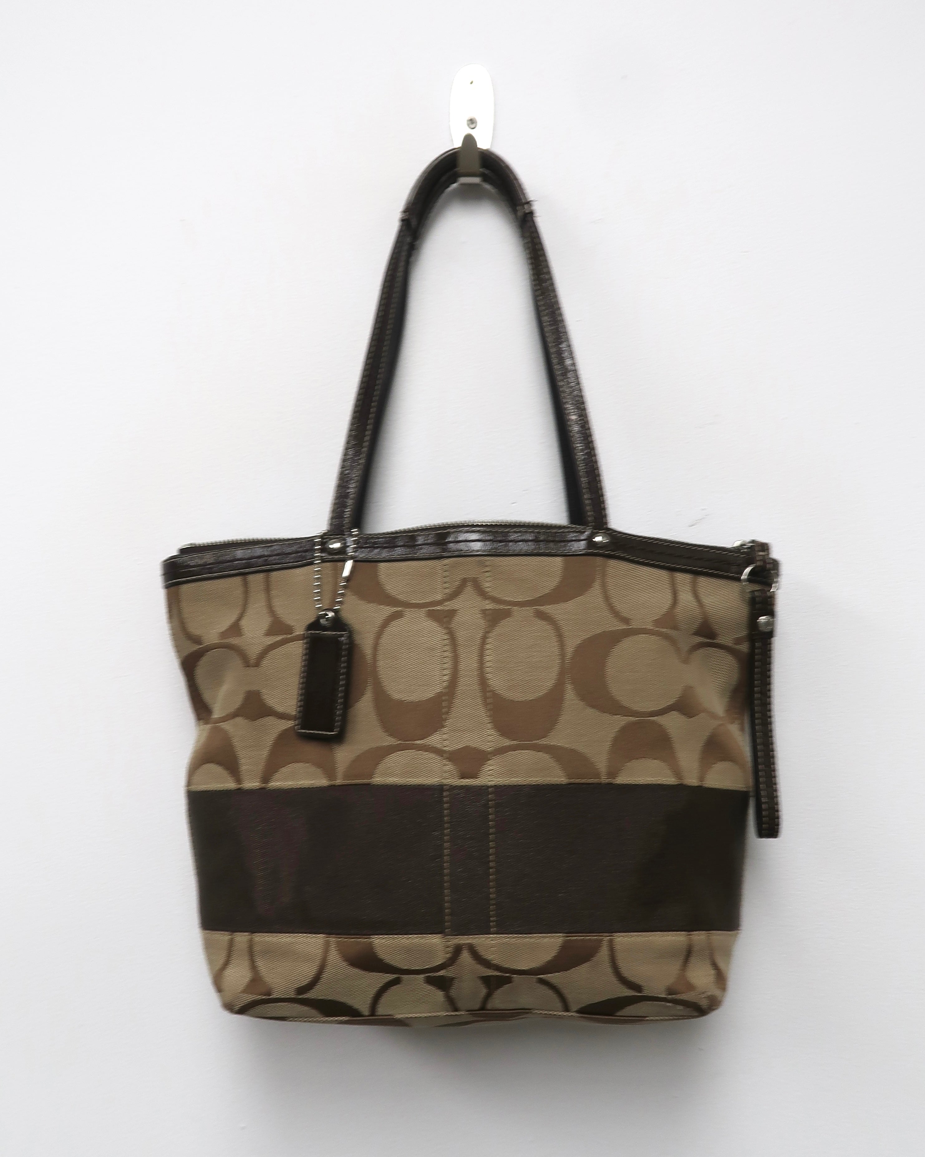 Coach Signature Stripe Tote