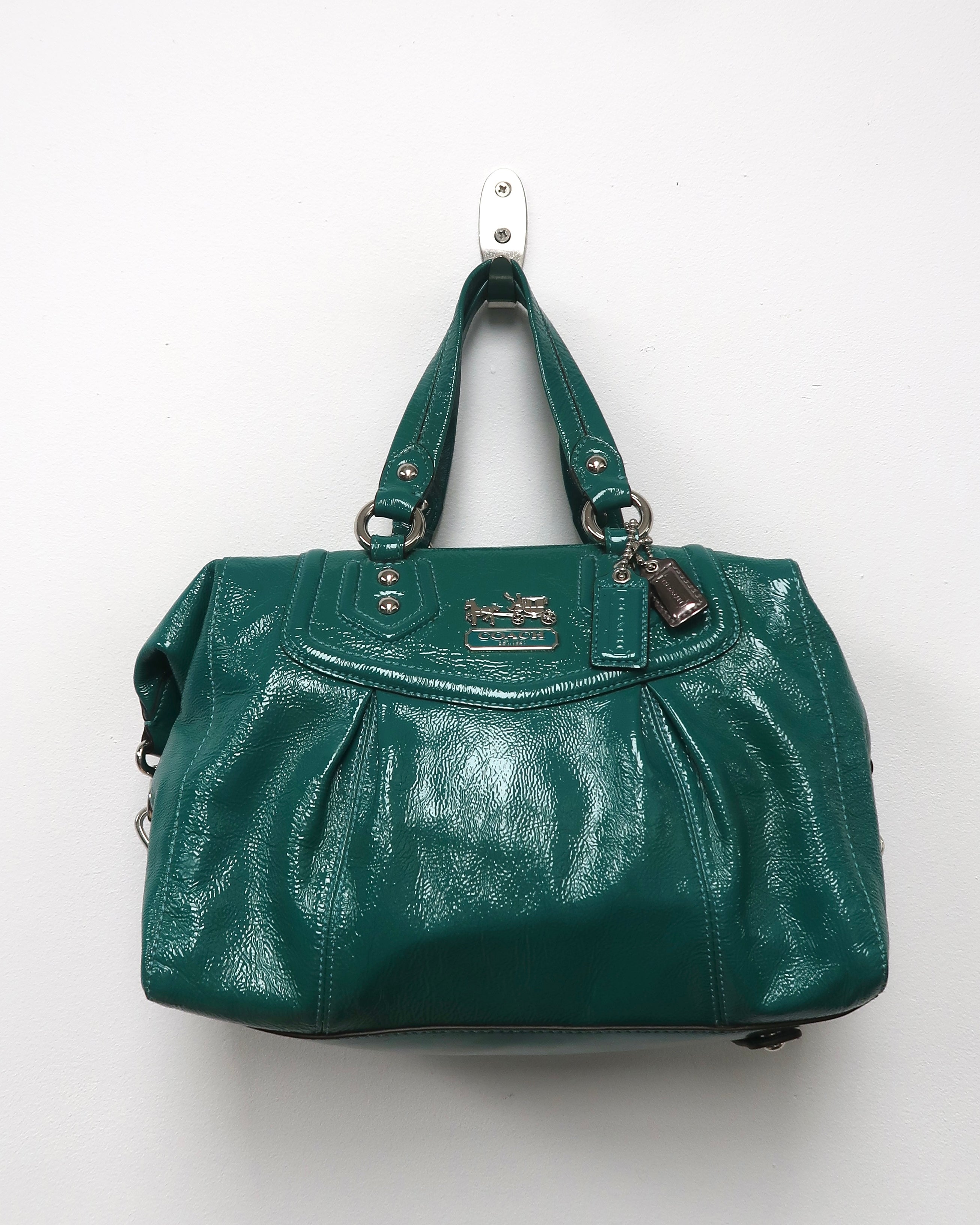 Coach Ashley Jade patent leather satchel