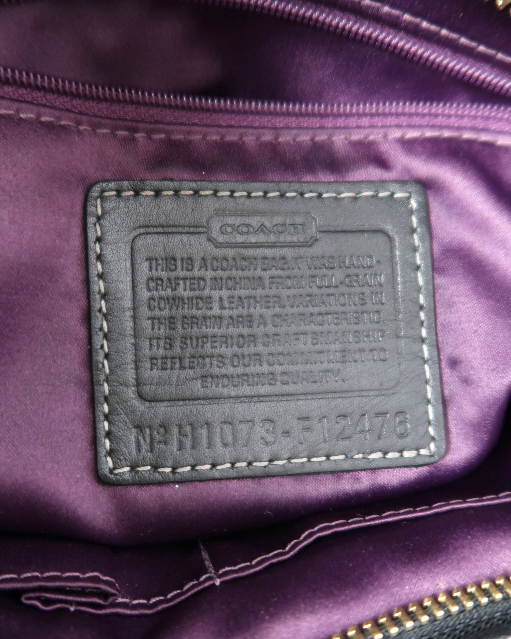 Vintage Coach Hamptons Pleated Leather Tote
