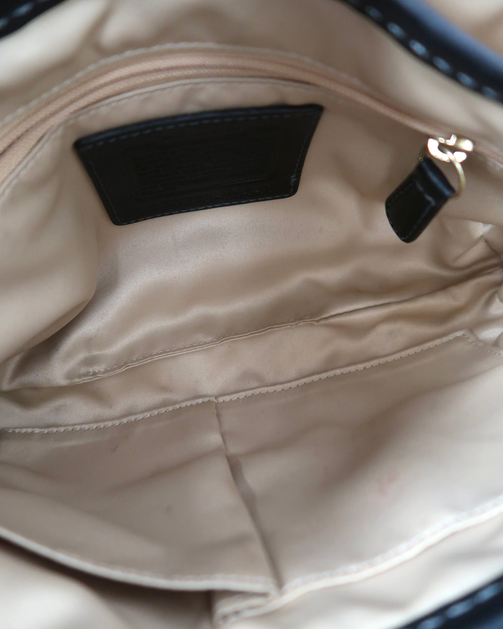 Vintage Coach Bleecker Signature buckle flap shoulder bag
