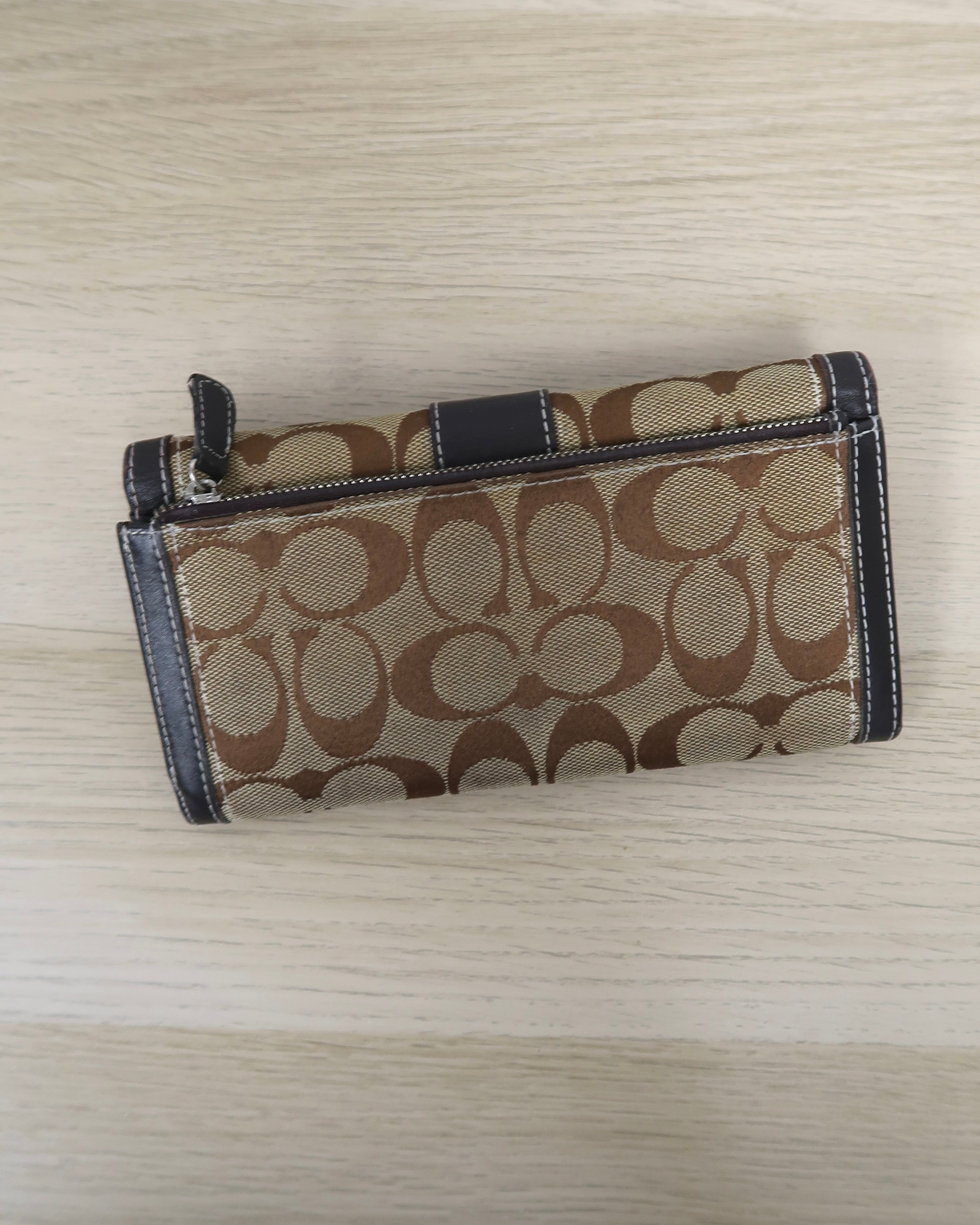 Coach Soho Signature Jacquard Checkbook Wallet