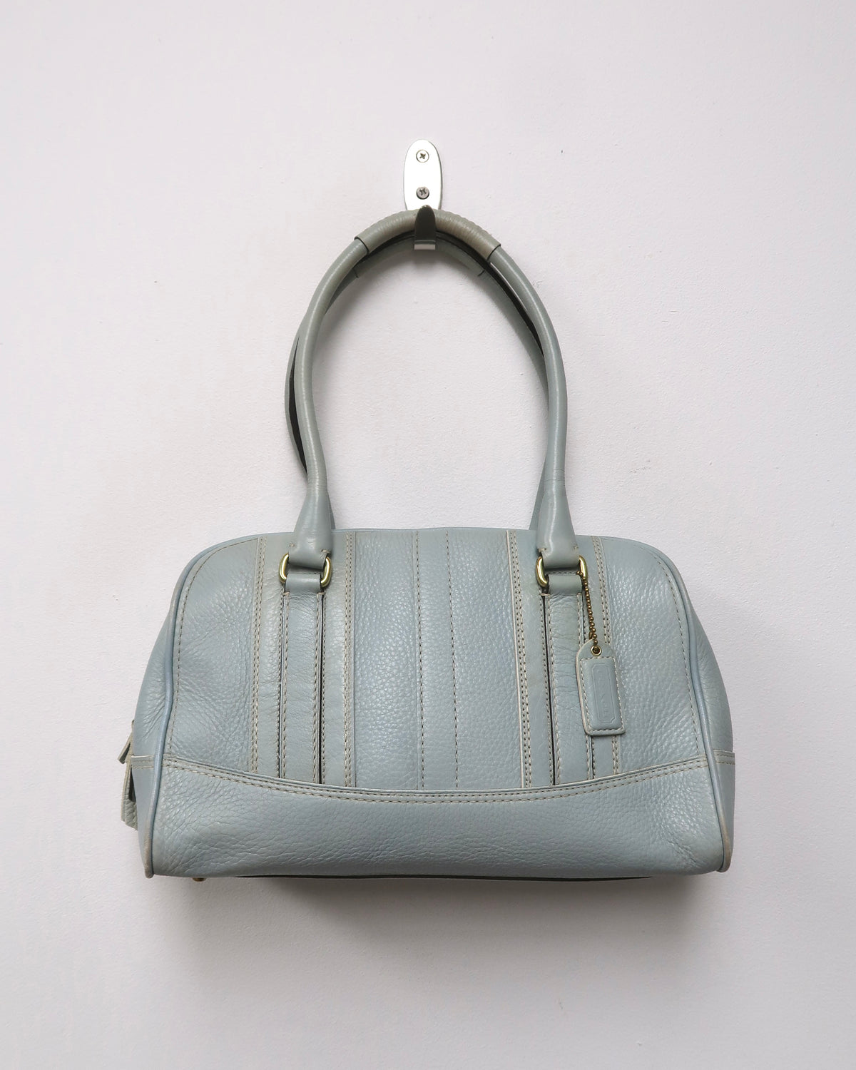 Coach Hamptons Pebbled Leather Satchel