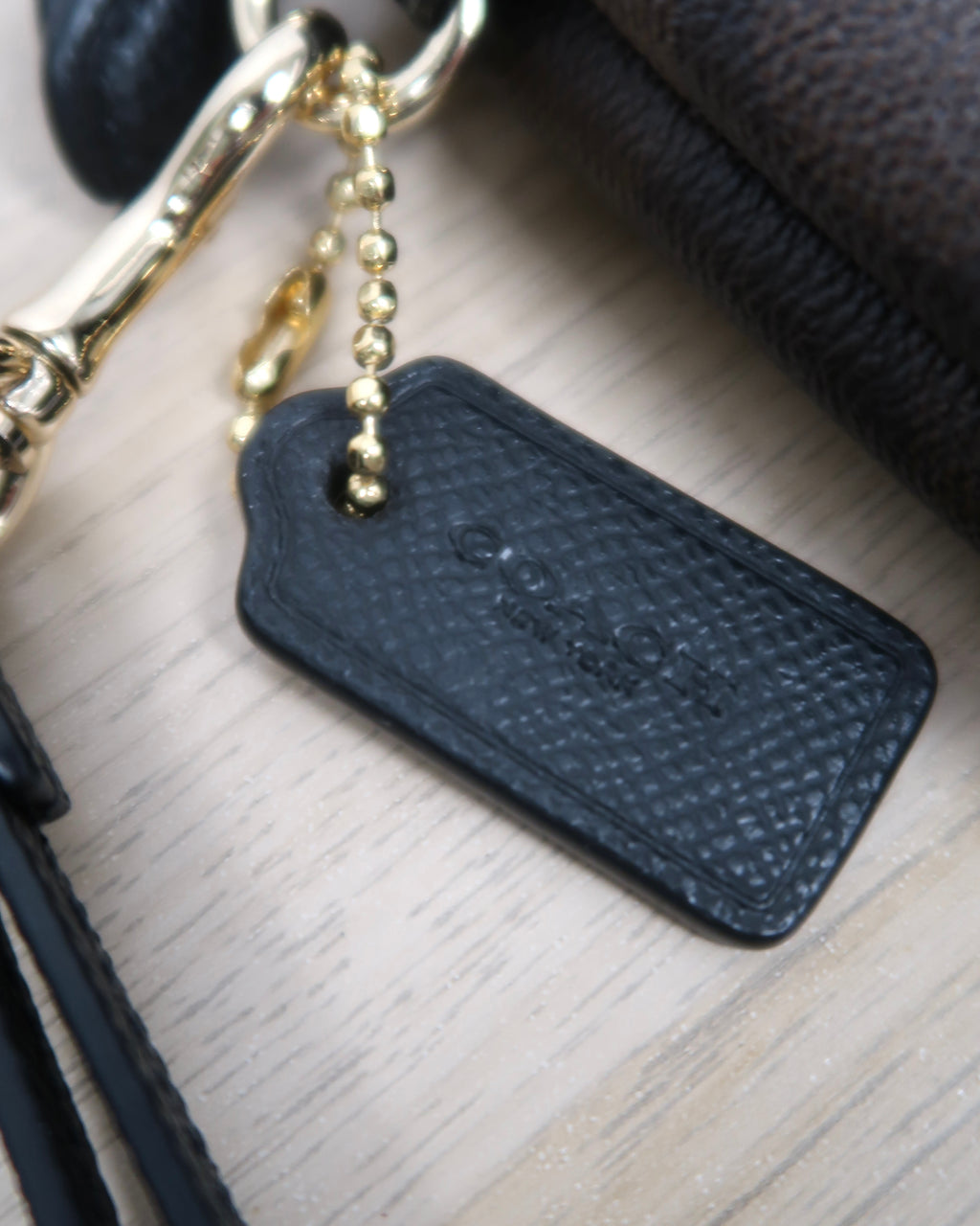 Coach Signature PVC Double Corner Zip Wristlet