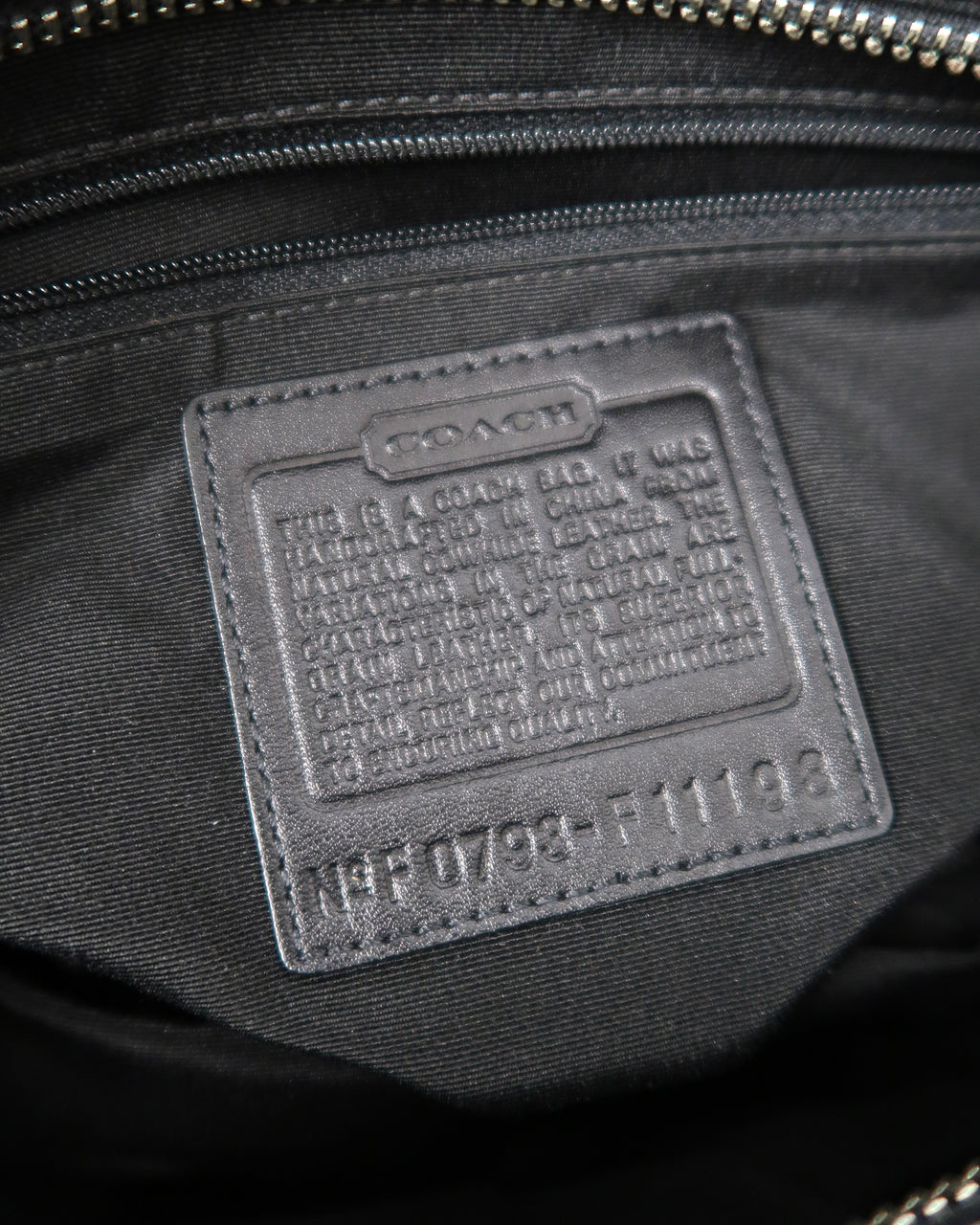 Black Coach Hamptons satchel bag