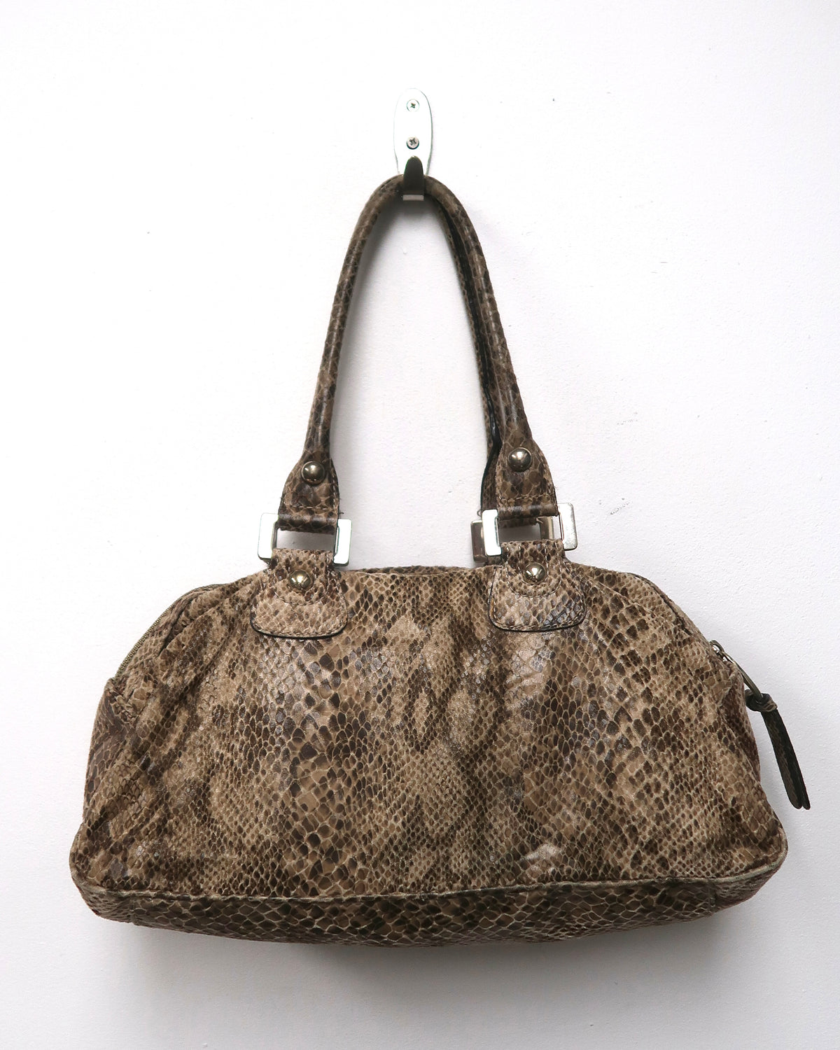 GUESS faux snakeskin-print shoulder/satchel bag