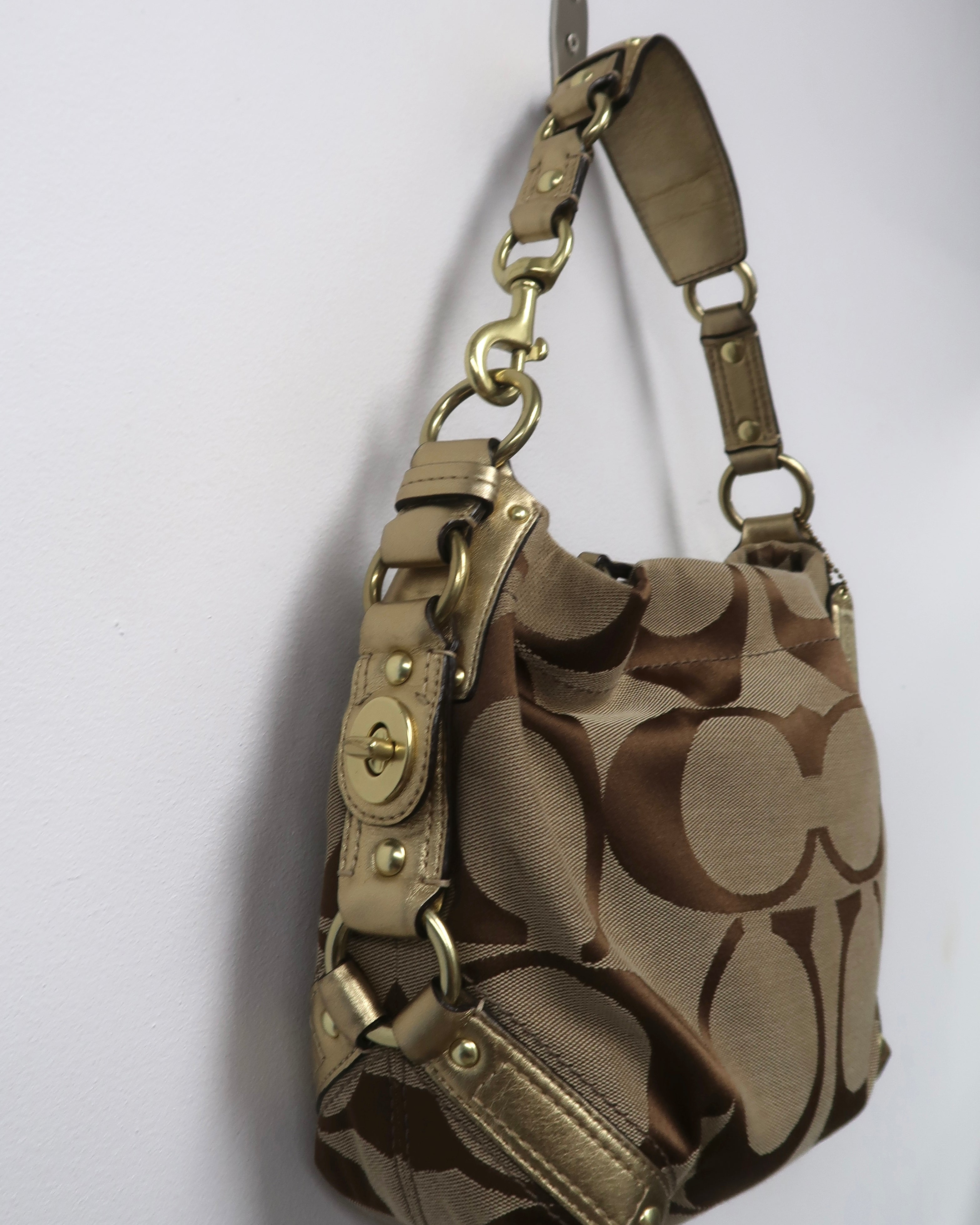 Coach Carly Signature Hobo Shoulder Bag