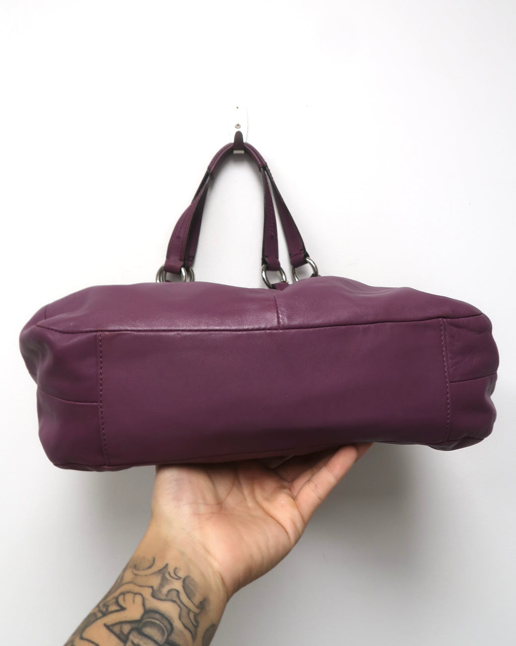Coach Soho Purple Triple Compartment Leather Hobo Bag