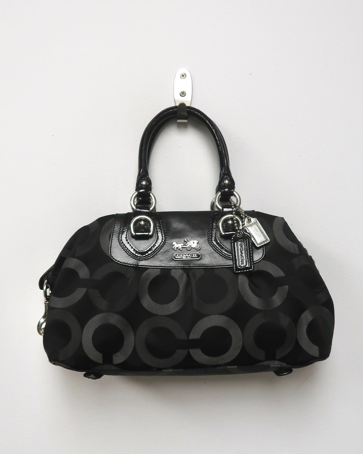 Coach Madison Op Art Sateen Sabrina Satchel