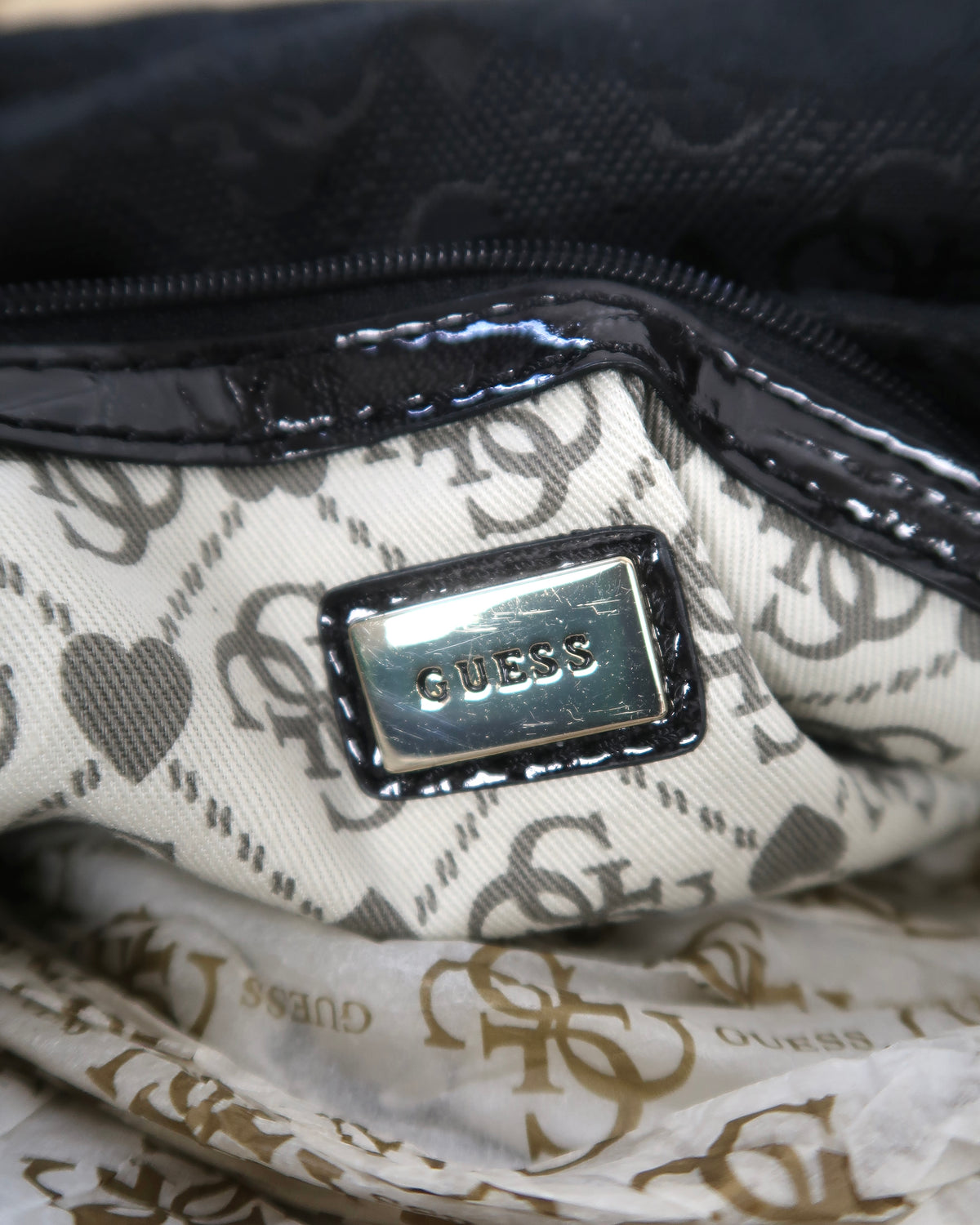 Vintage GUESS black satchel