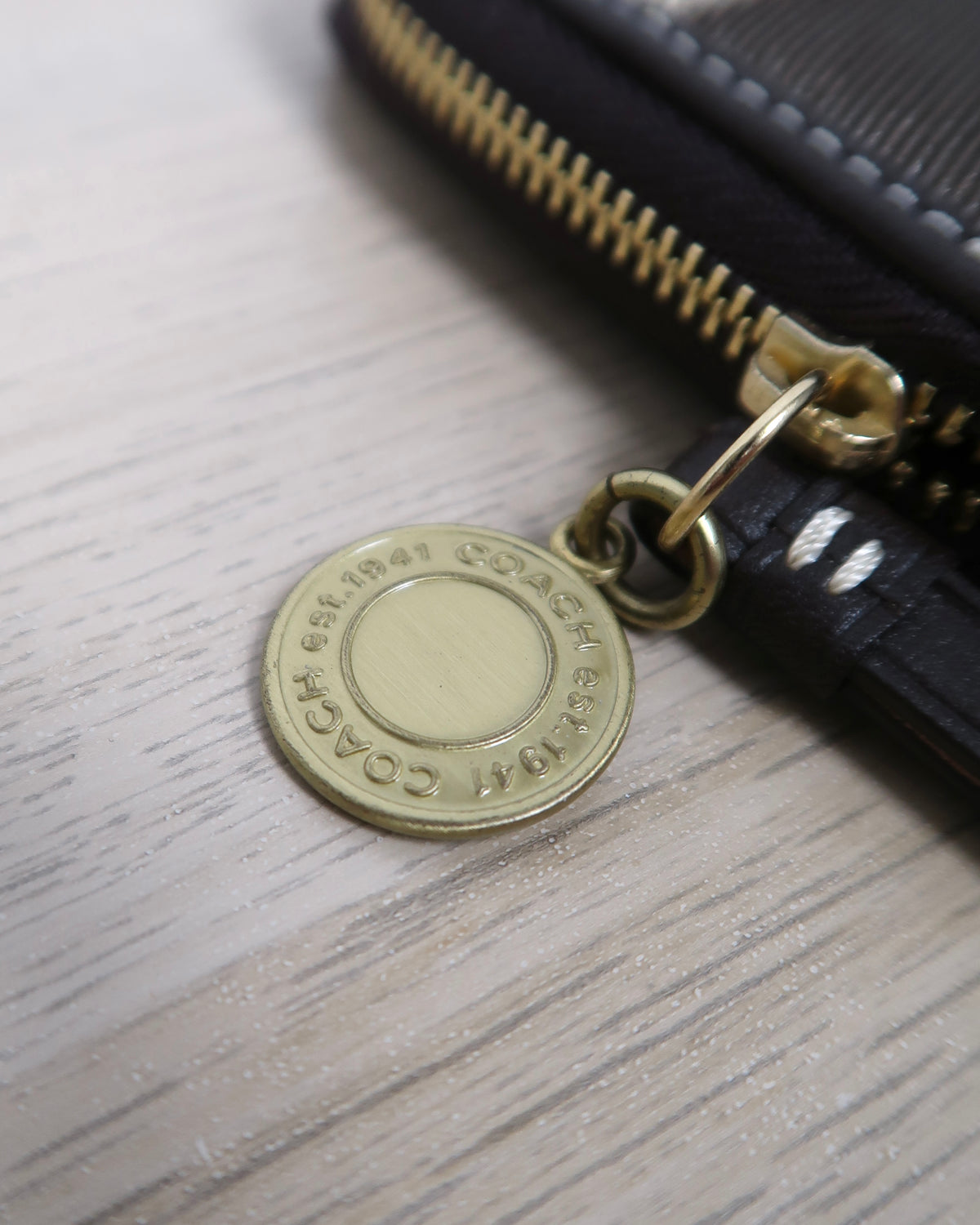 Coach Signature Stripe Zip Around / Bifold Wallet