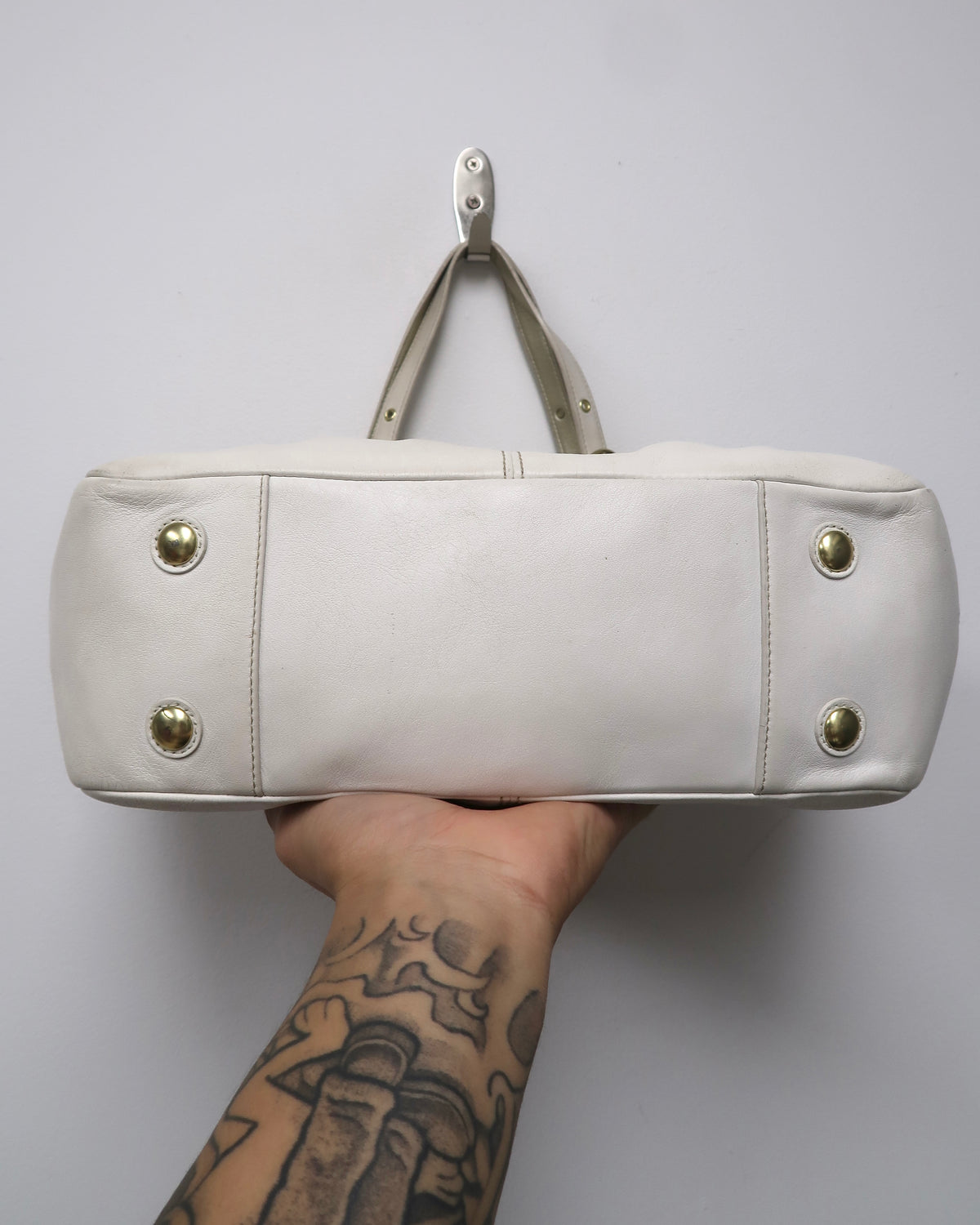 Coach Gallery East-West Pleated Leather Shoulder Bag