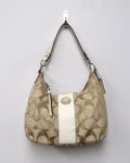 Coach Signature Stripe convertible hobo bag