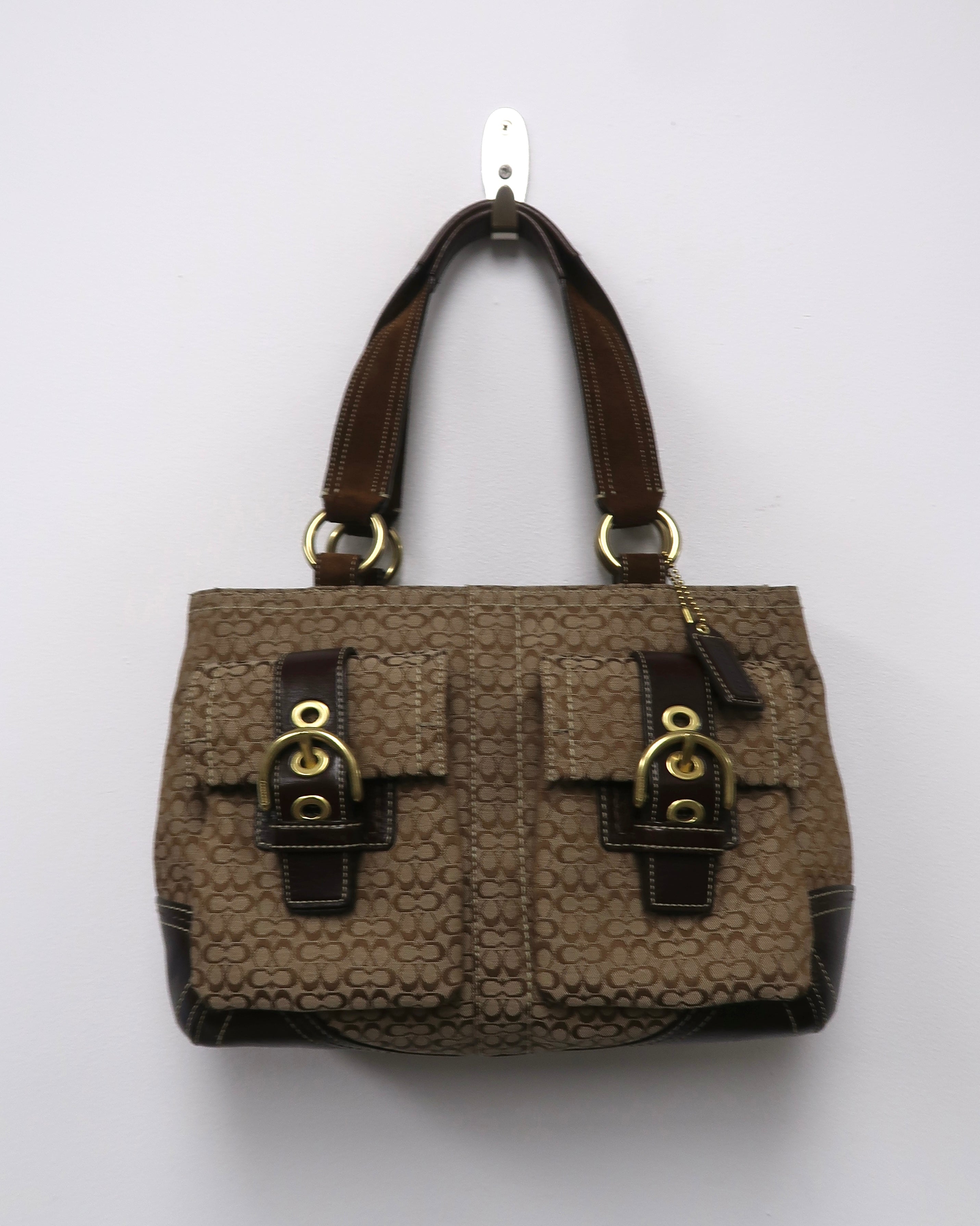 vintage Coach Soho signature canvas shoulder bag