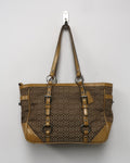 vintage Coach Gallery East/West Signature Jacquard Tote