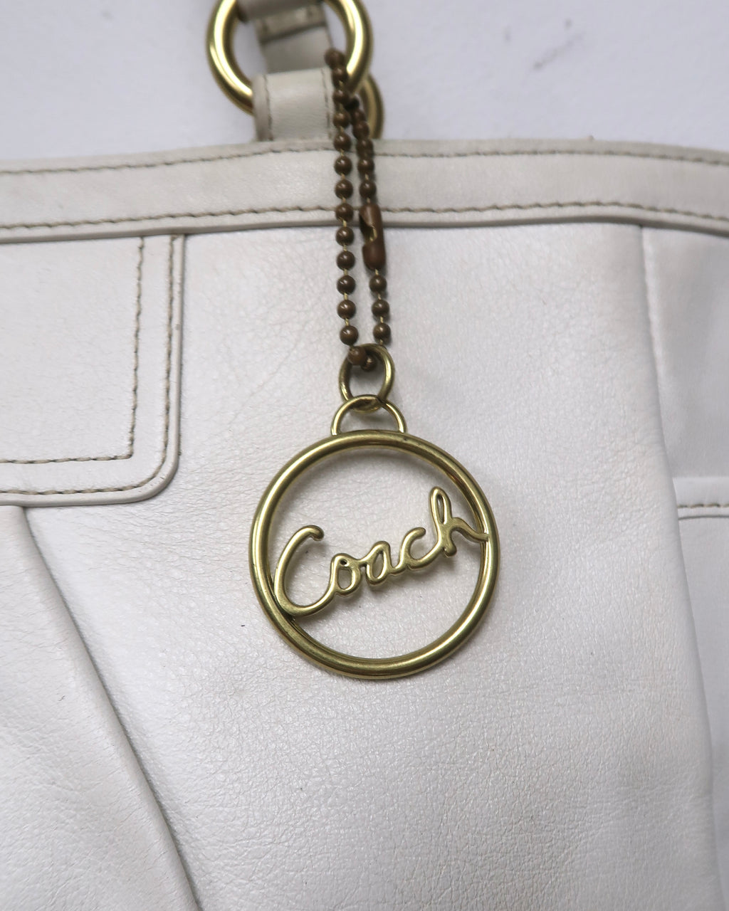 Coach Gallery East-West Pleated Leather Shoulder Bag