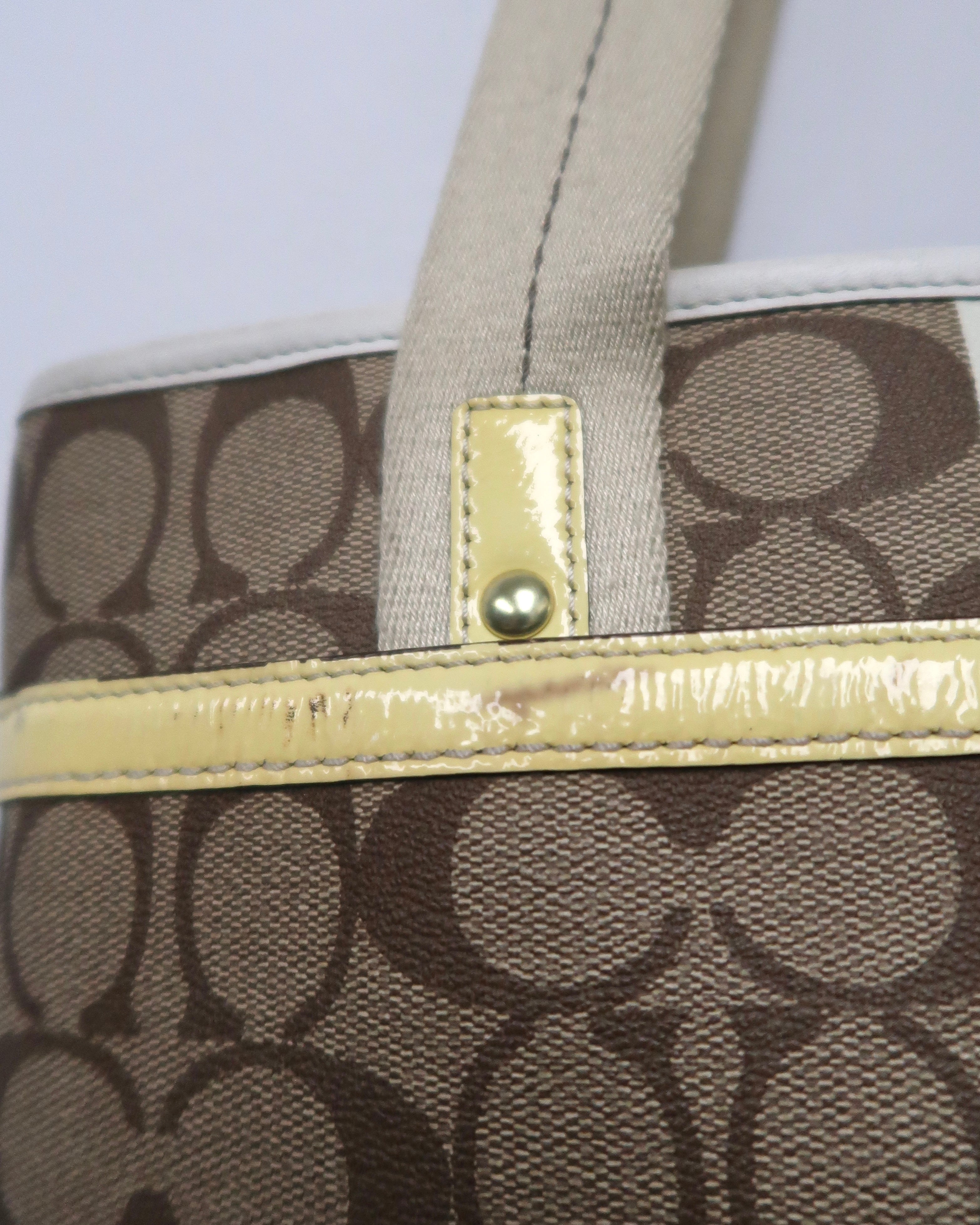 Coach Heritage Stripe Signature Tote