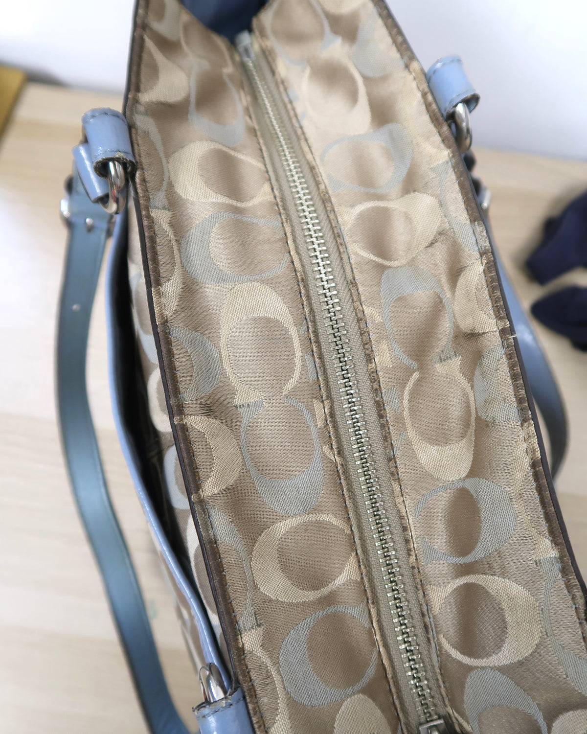 vintage Coach Signature Gallery East-West Tote Bag