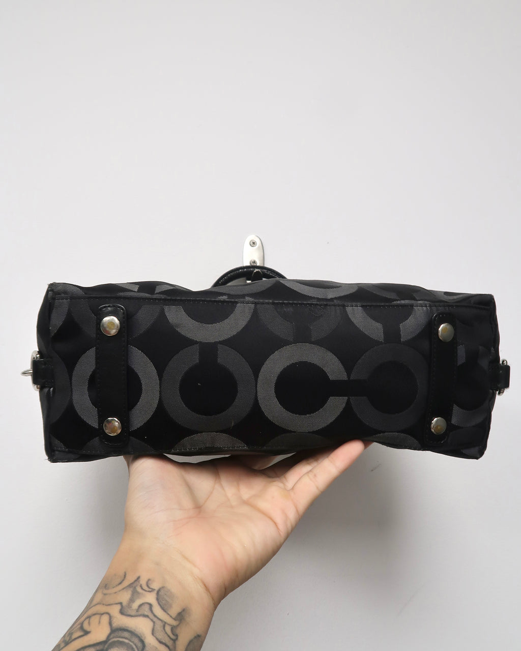 Coach Madison Op Art Sateen Sabrina Satchel