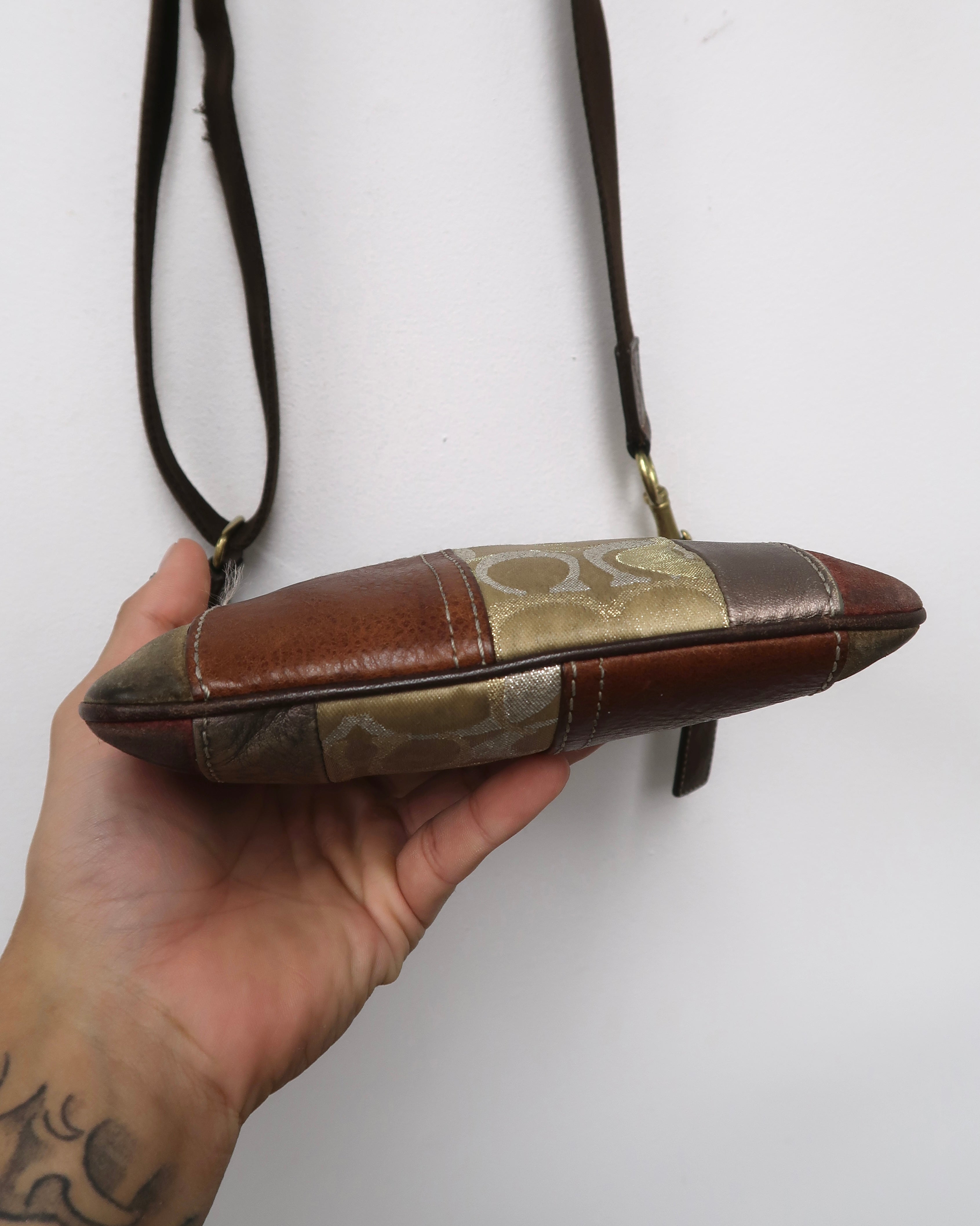 Coach patchwork swingpack flat crossbody bag