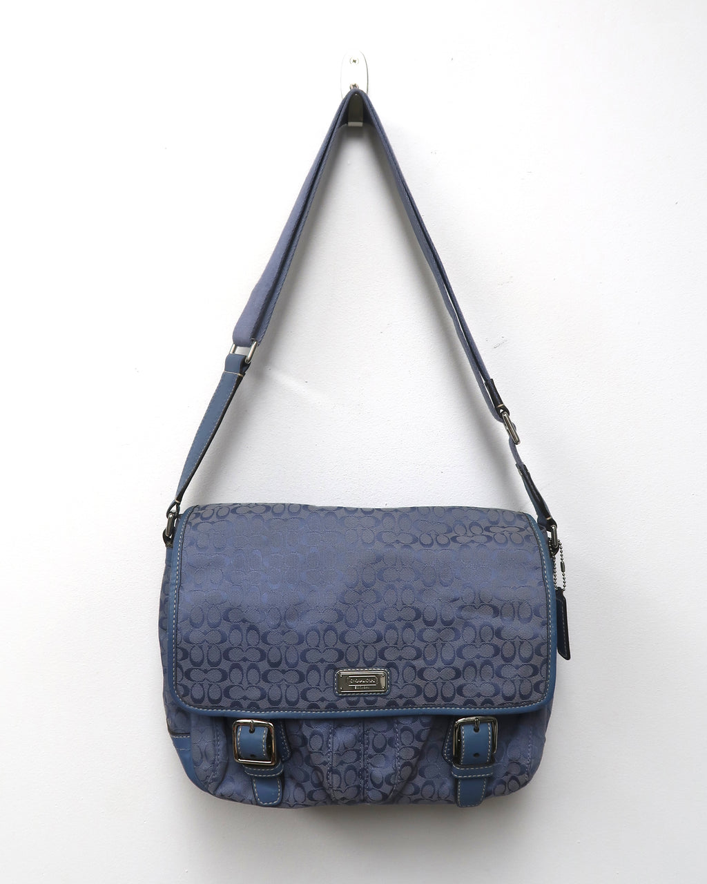 Coach Signature Jacquard Canvas and leather messenger bag
