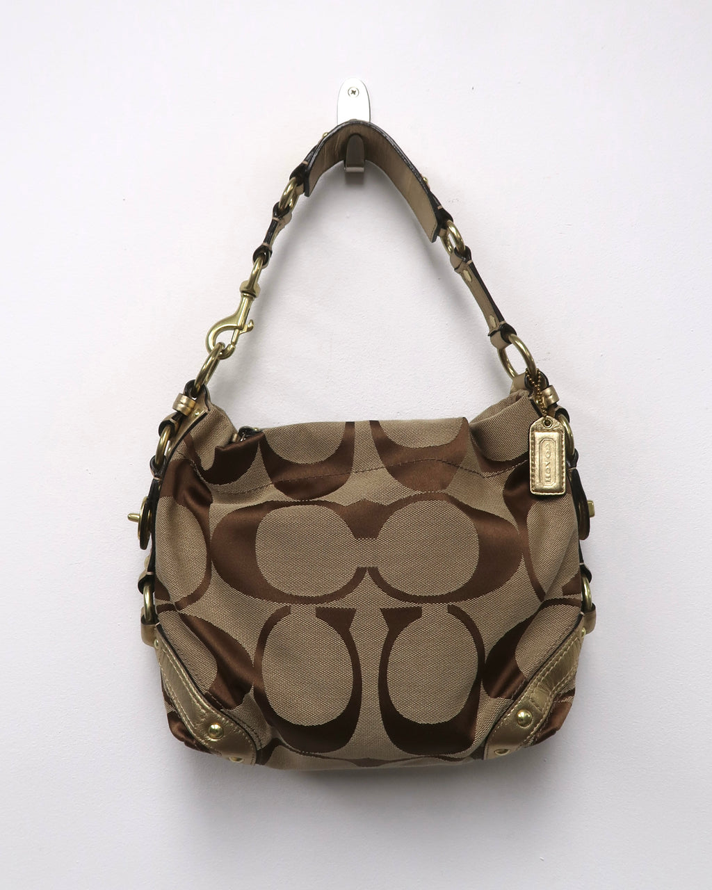 Coach Carly Signature Hobo Shoulder Bag