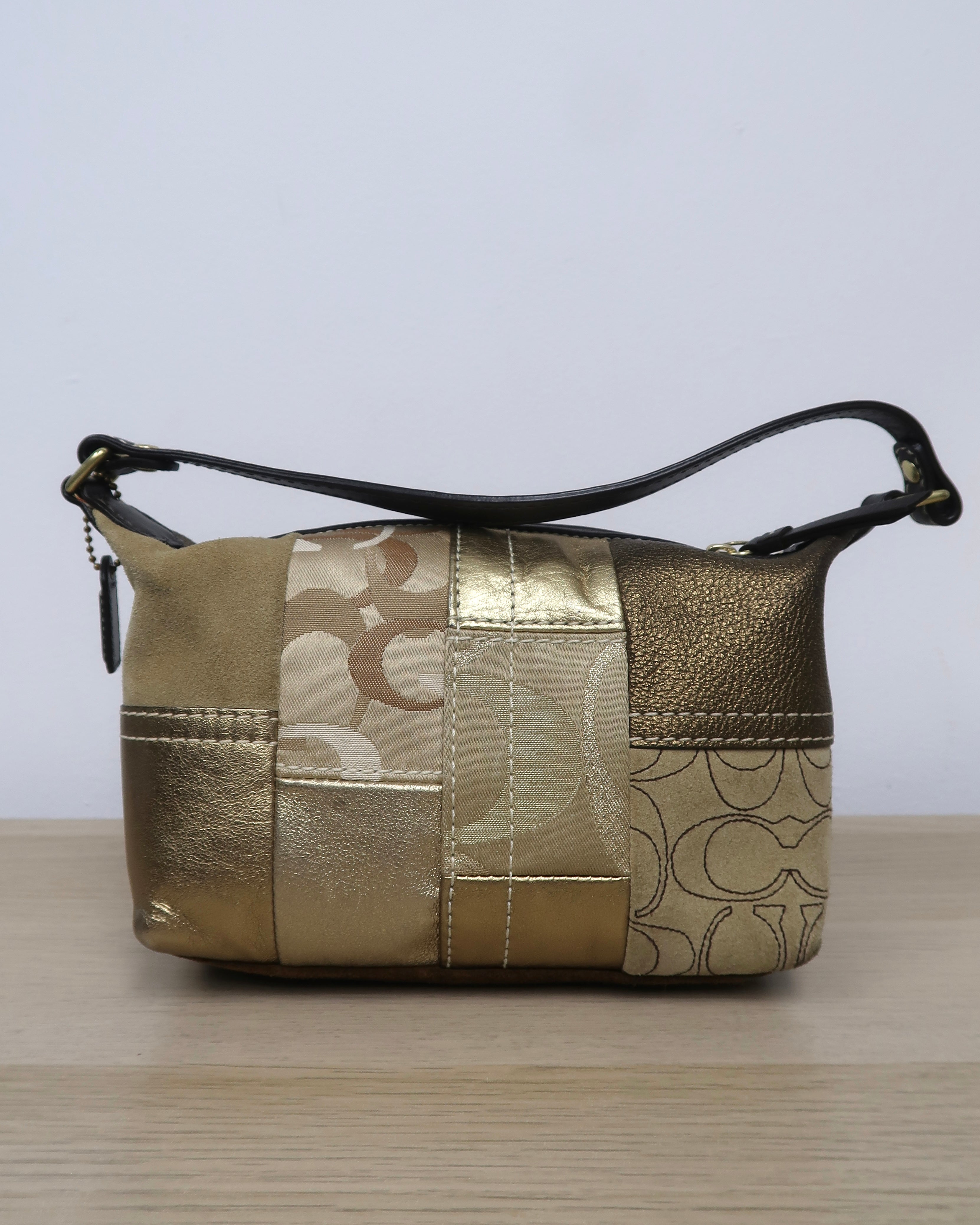 vintage Coach Y2K patchwork shoulder bag