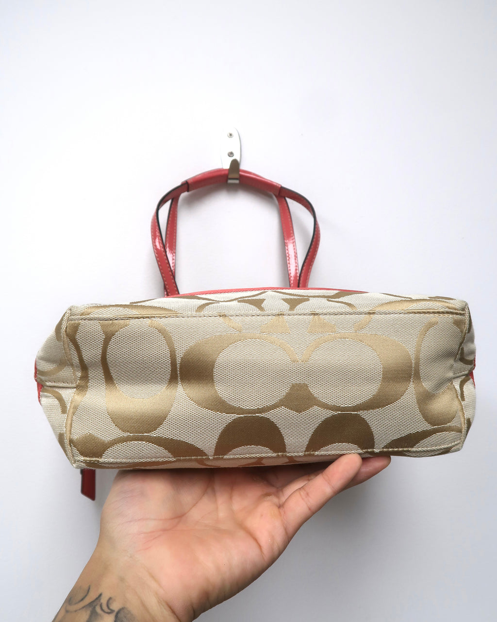 Vintage Coach Signature Stripe tote bag