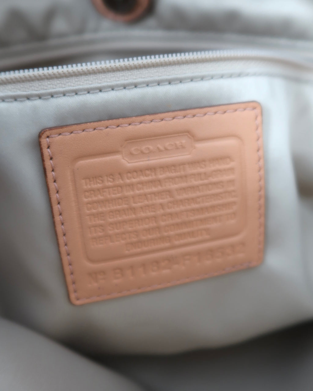 Coach Penelope Leather Turnlock Carryall Bag