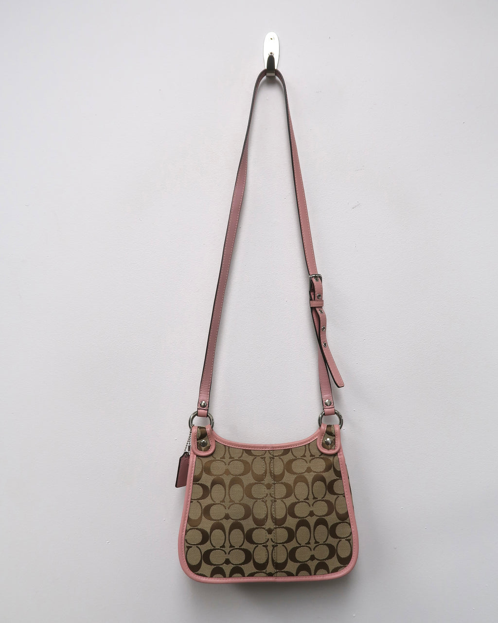 vintage Coach Signature canvas crossbody bag