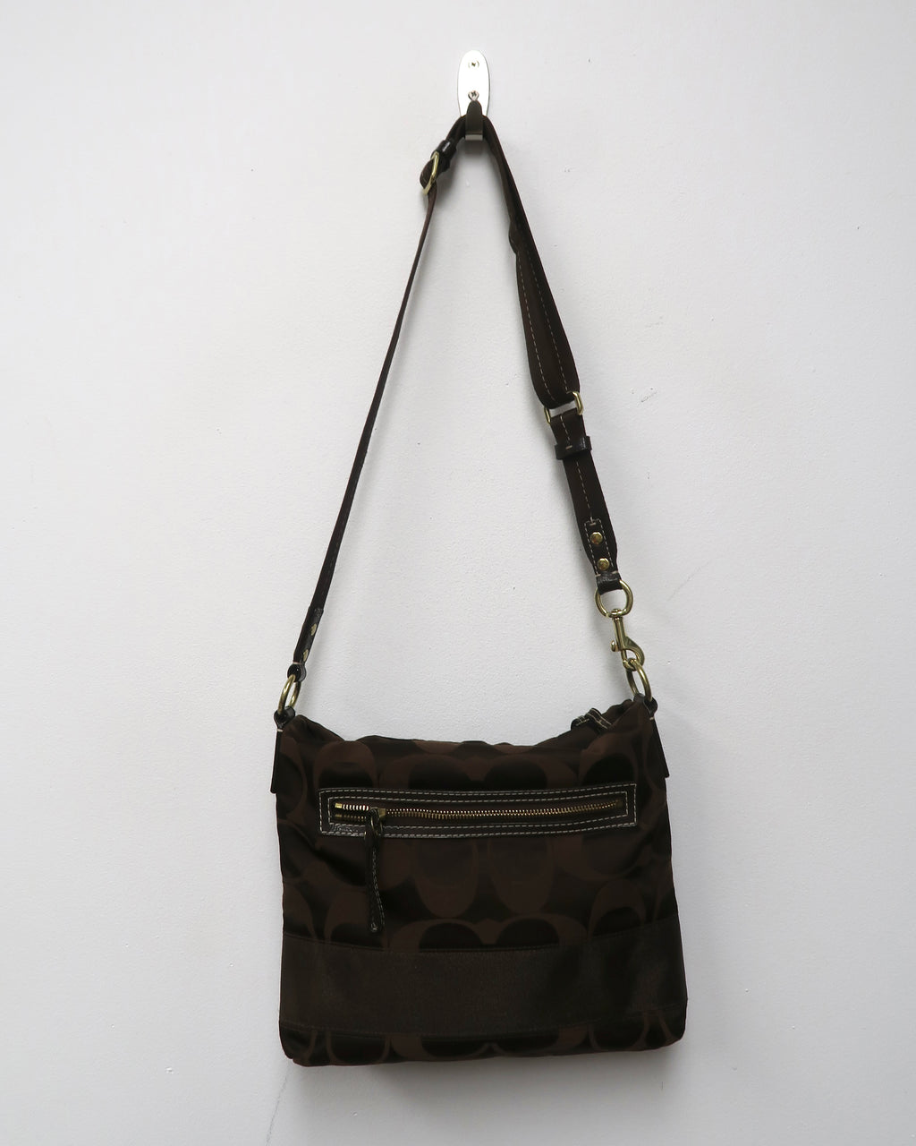 Coach Signature Stripe / Sateen Crossbody
