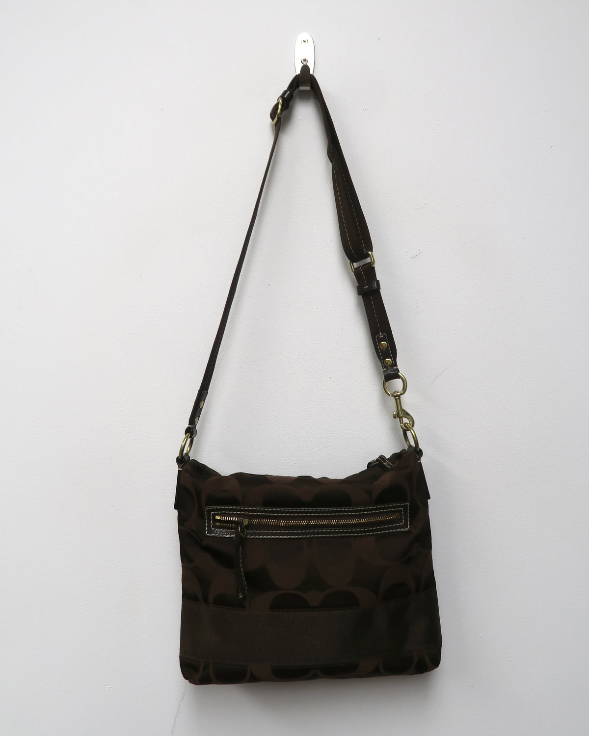 Coach Signature Stripe / Sateen Crossbody
