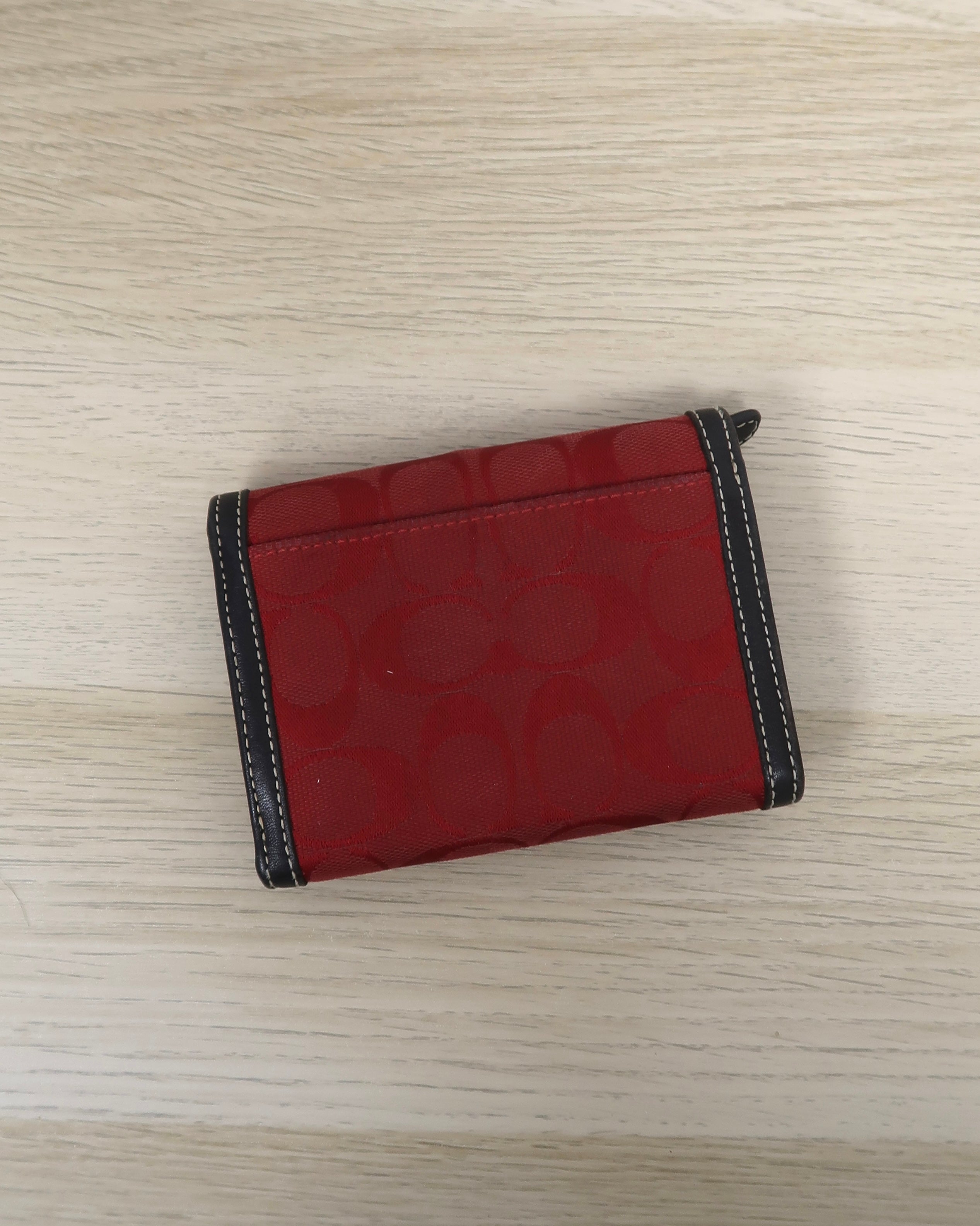 Coach Signature C Y2K compact wallet