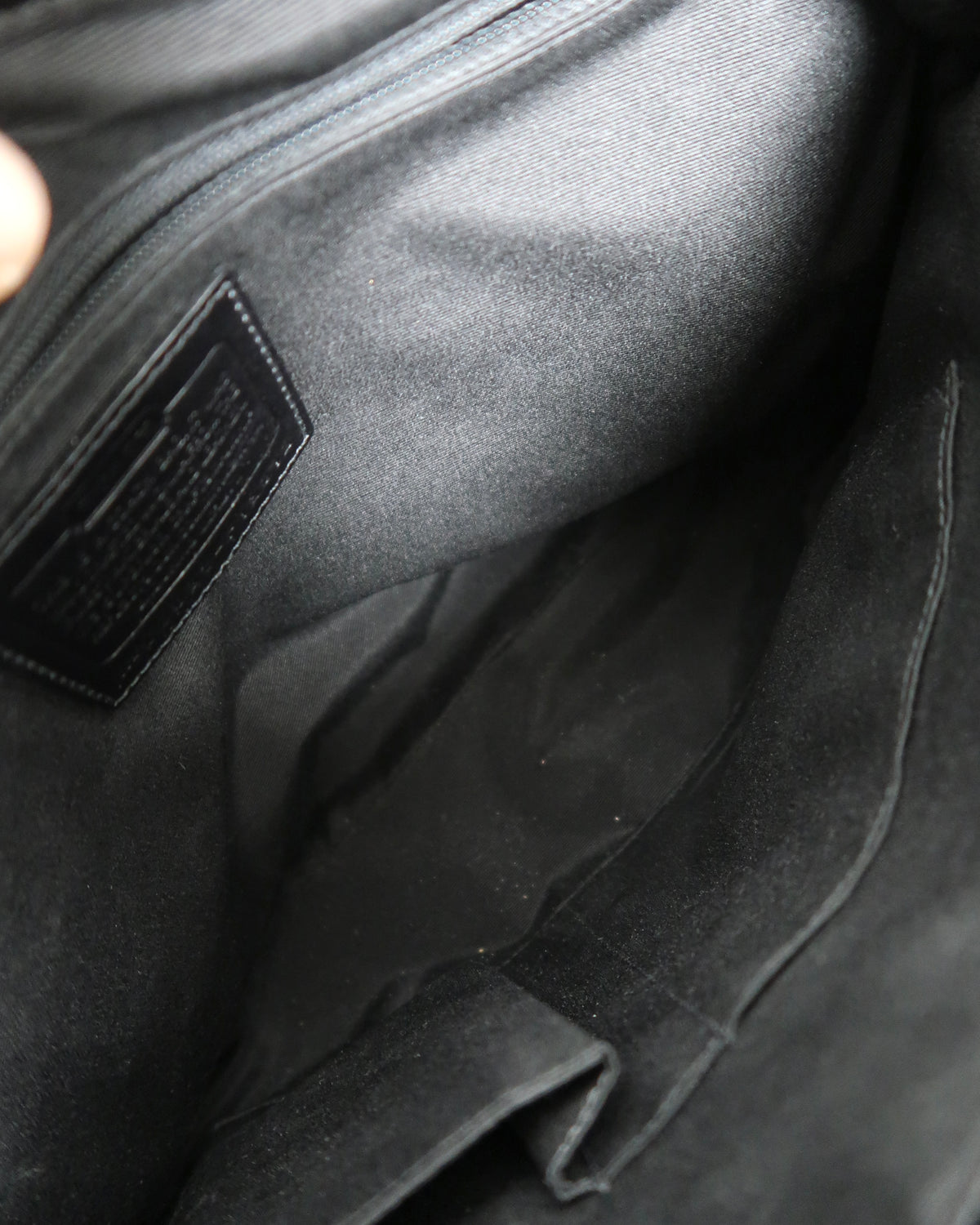 Coach Soho Black and Gray Signature Jacquard Flap Bag