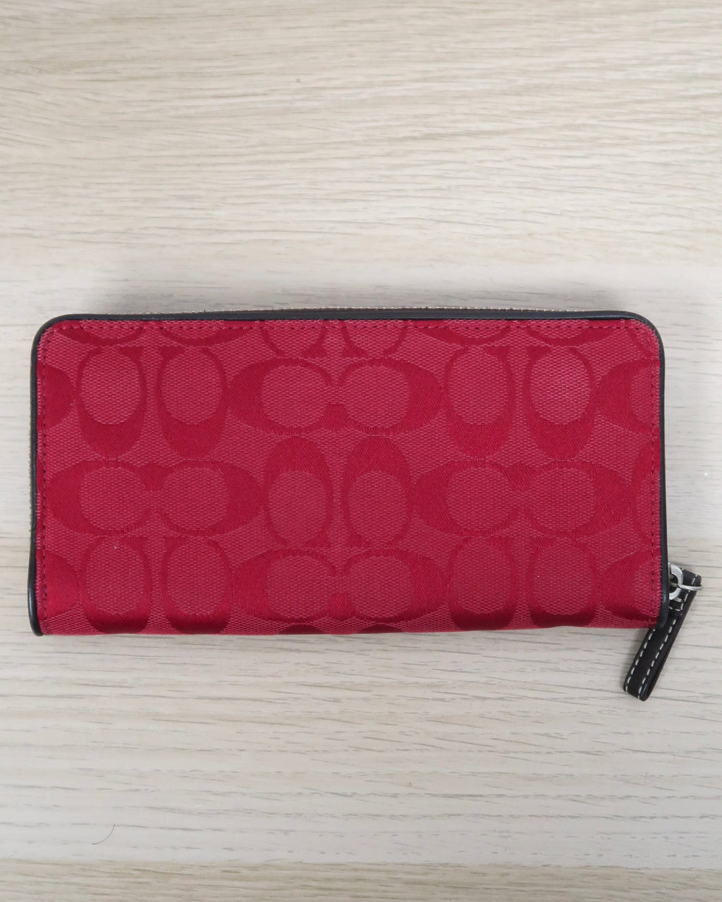 Coach signature C jacquard coated canvas long wallet