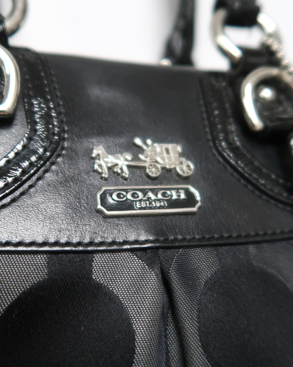 Coach Madison Op Art Sateen Sabrina Satchel
