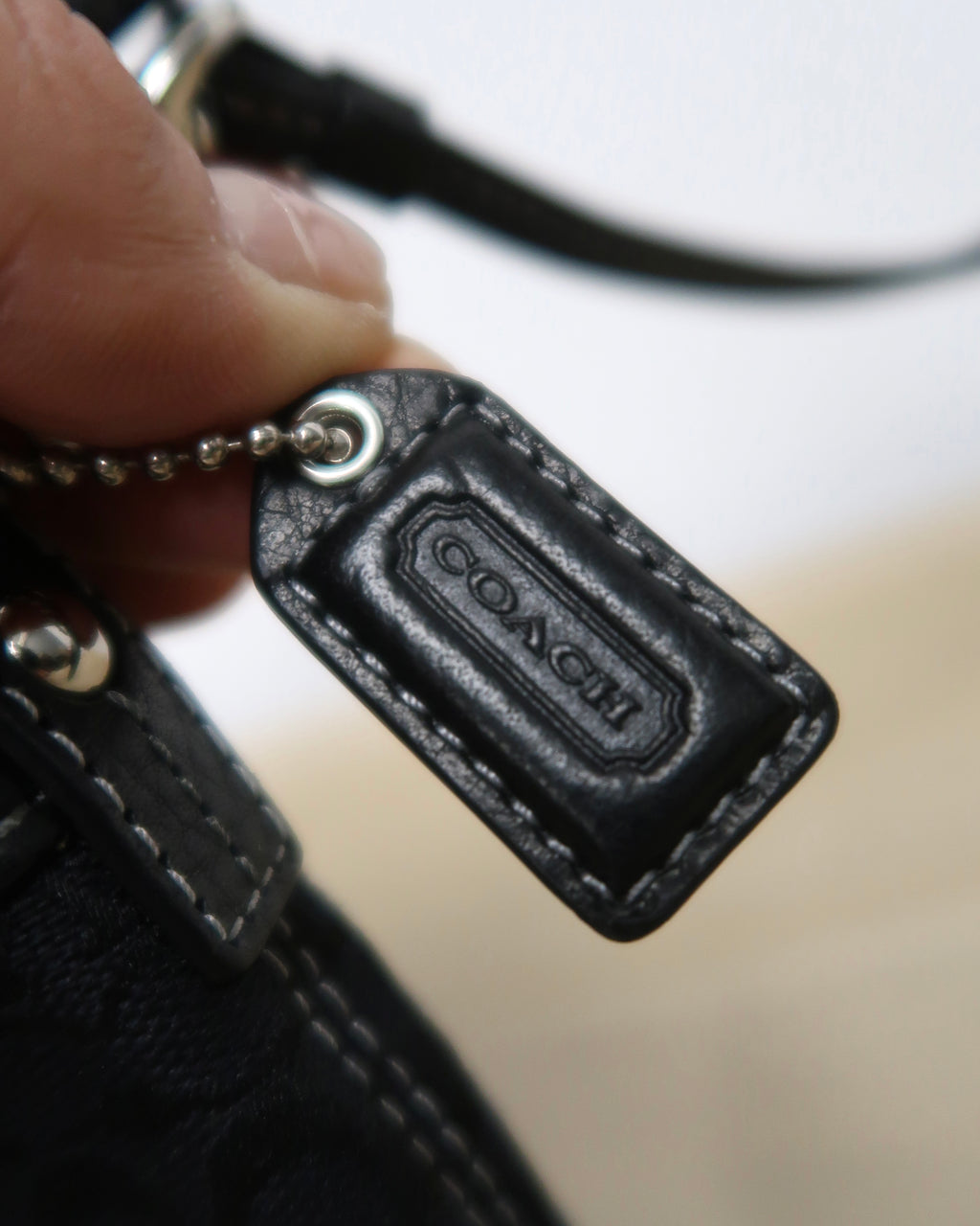 Y2K Coach Signature Jacquard Turnlock Wristlet