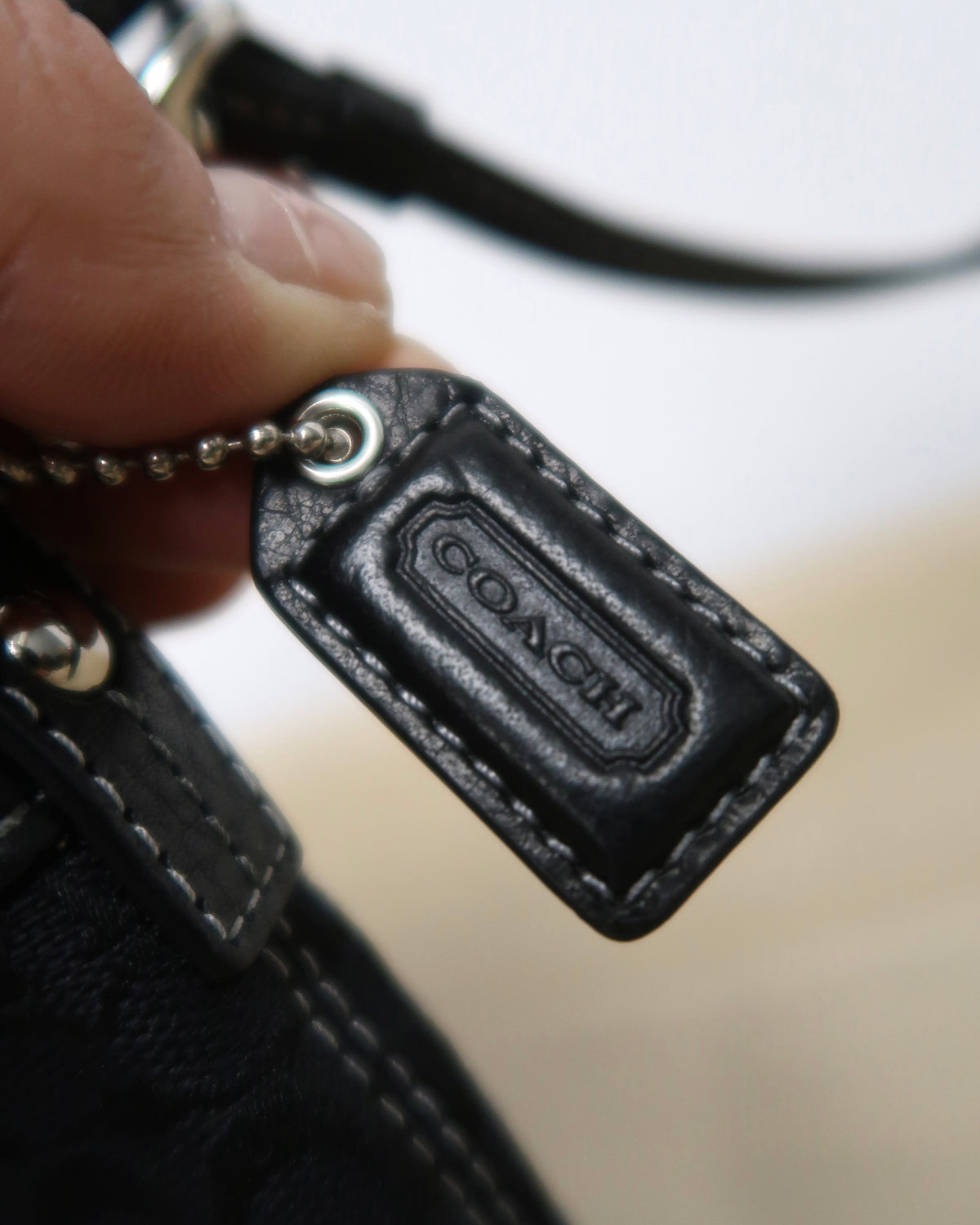 Y2K Coach Signature Jacquard Turnlock Wristlet
