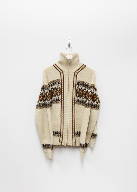 Wool Zip-Up Sweater