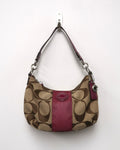 Coach Signature Stripe Demi Purse Bag