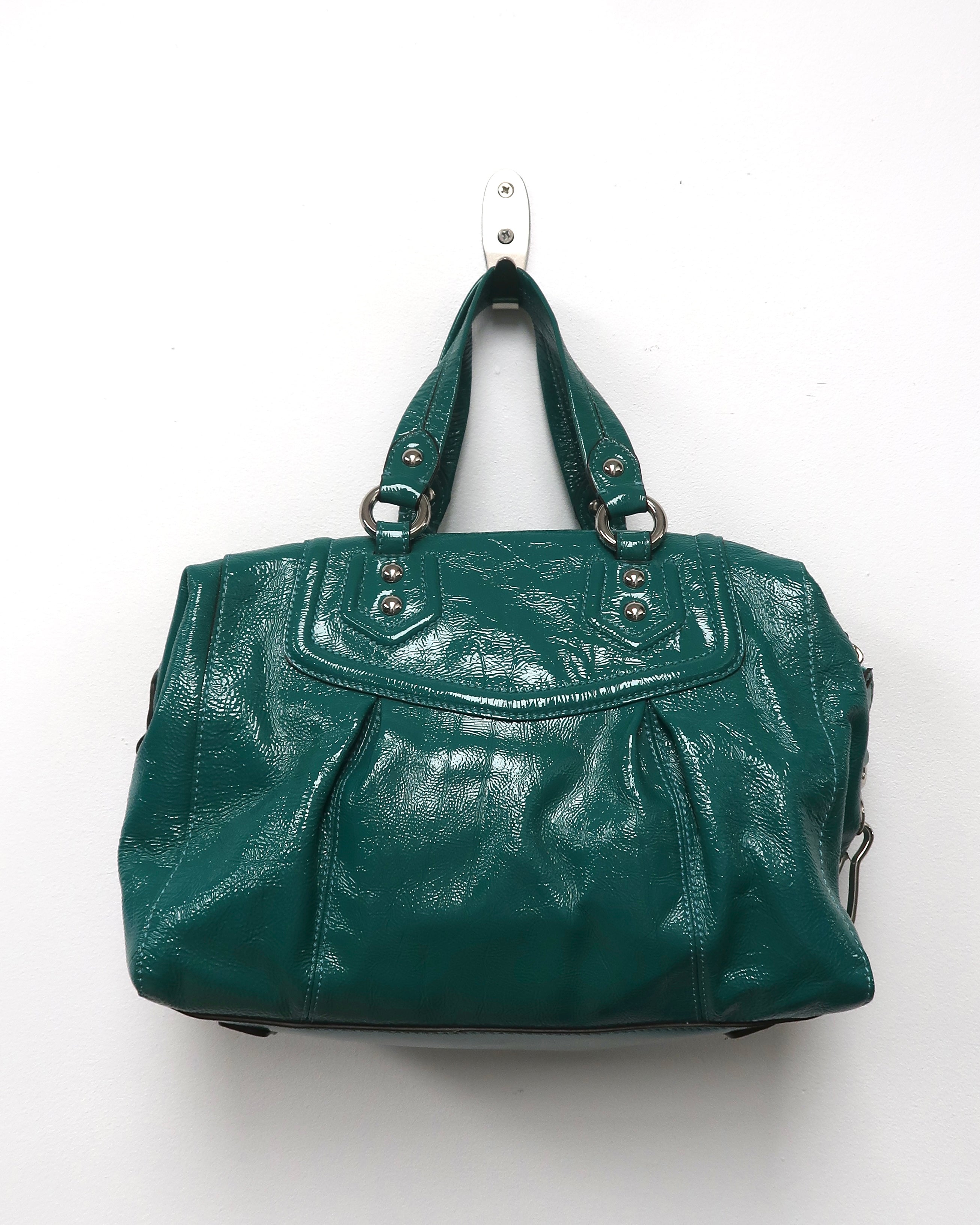Coach Ashley Jade patent leather satchel