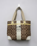 Coach Heritage Stripe Signature Tote