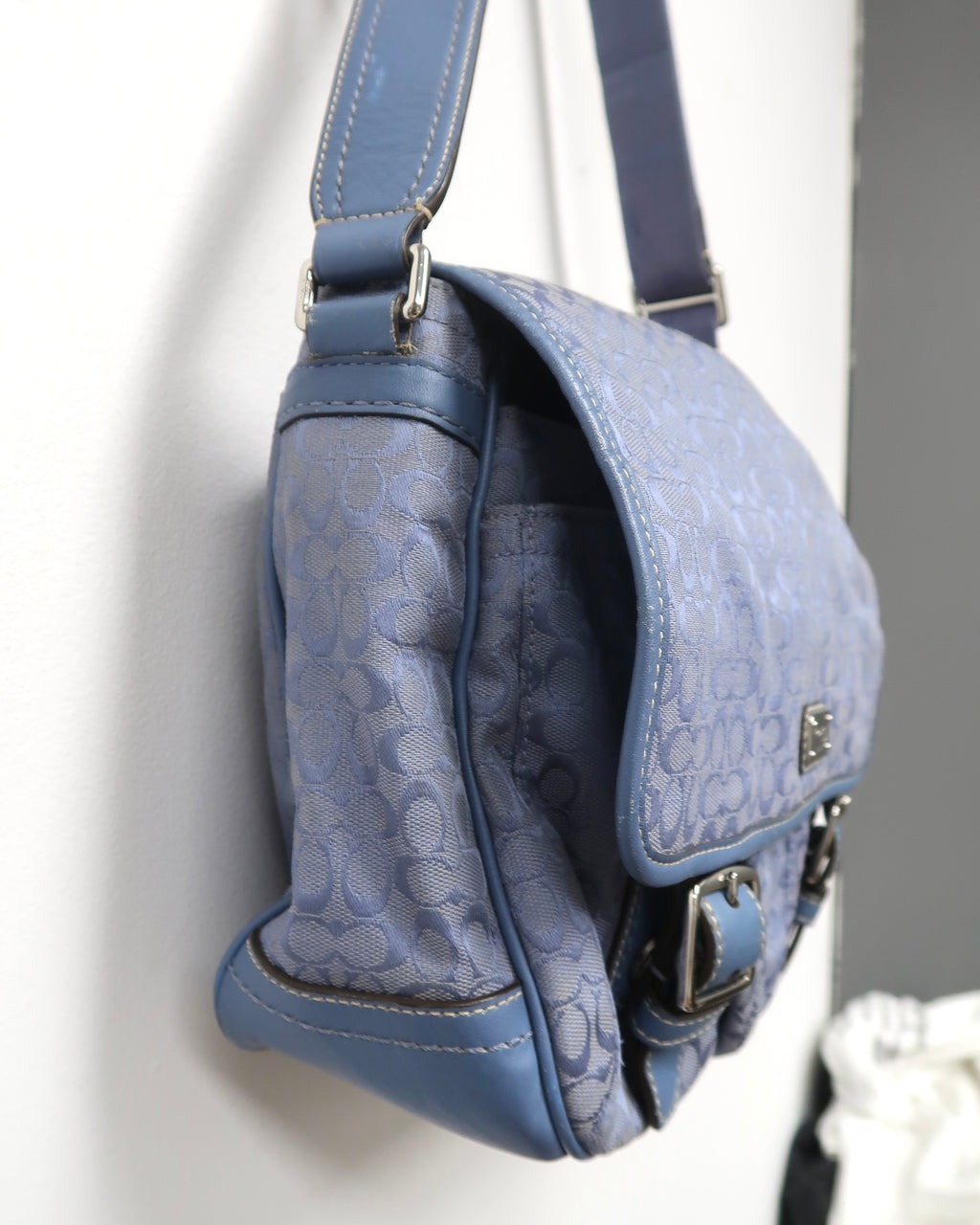 Coach Signature Jacquard Canvas and leather messenger bag
