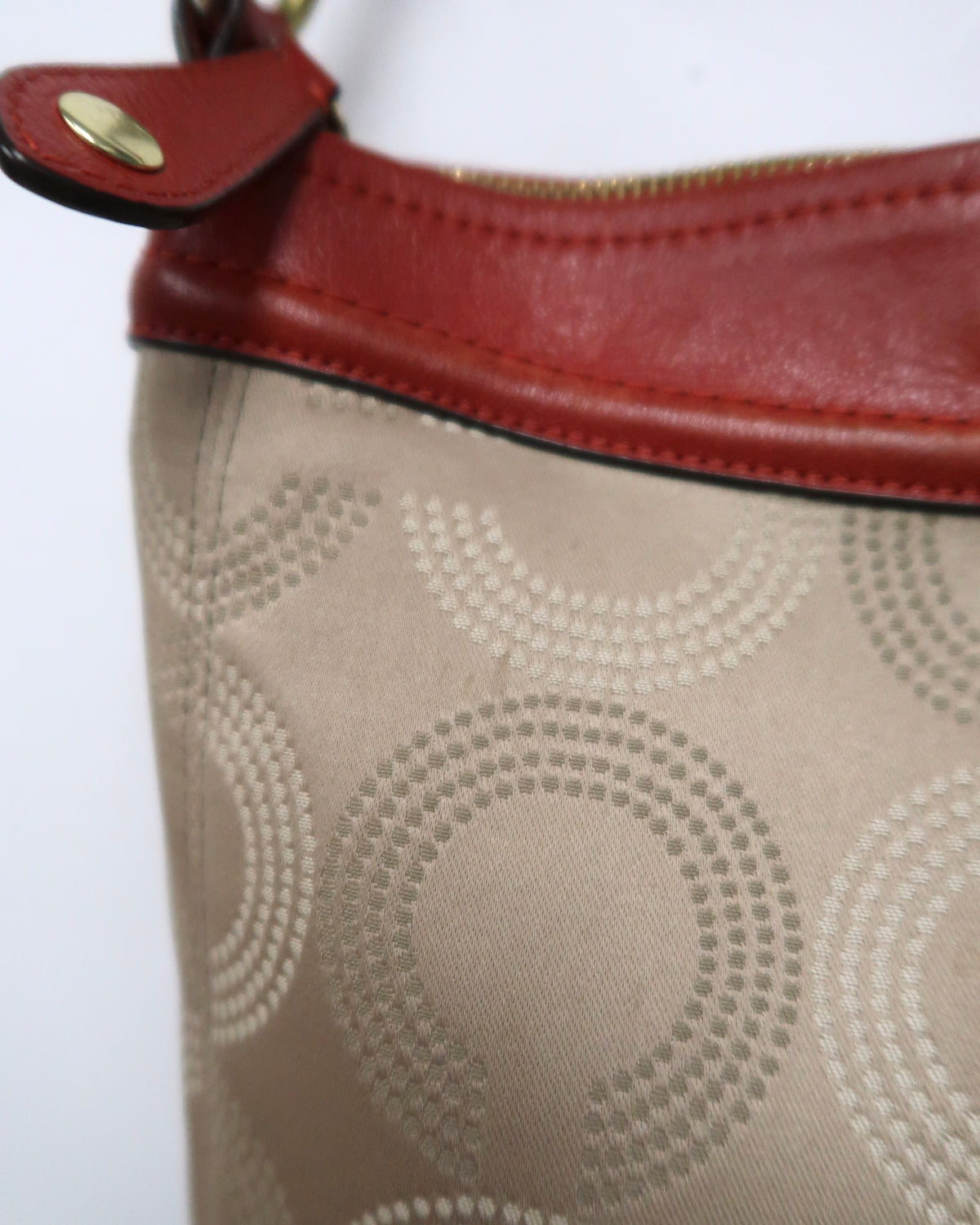 Vintage Coach Ashley Dotted Op Art Hobo Shoulder Bag