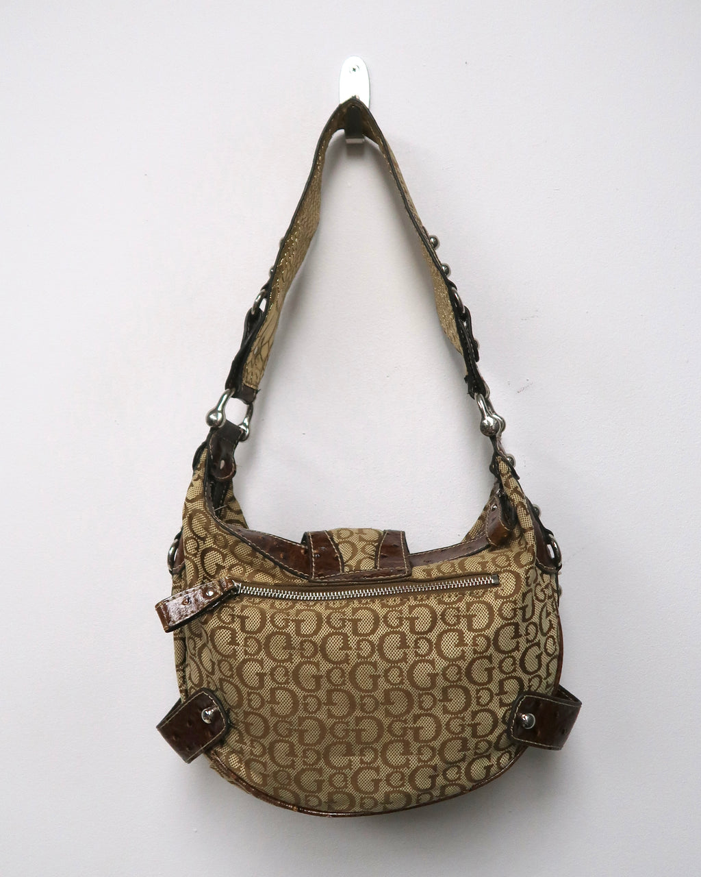 Vintage Guess monogram hobo shoulder bag