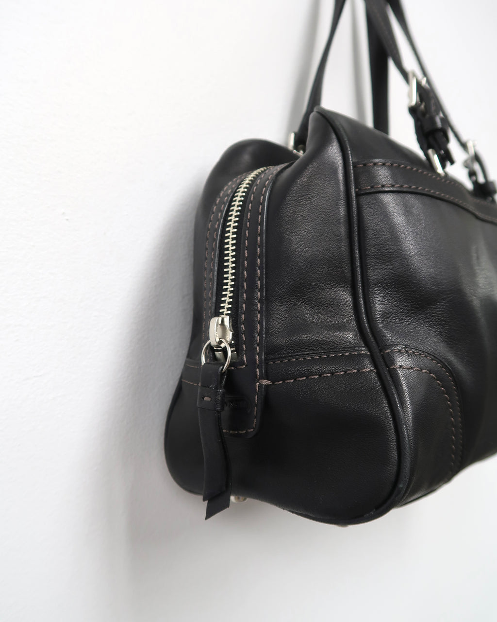 Black Coach Hamptons satchel bag