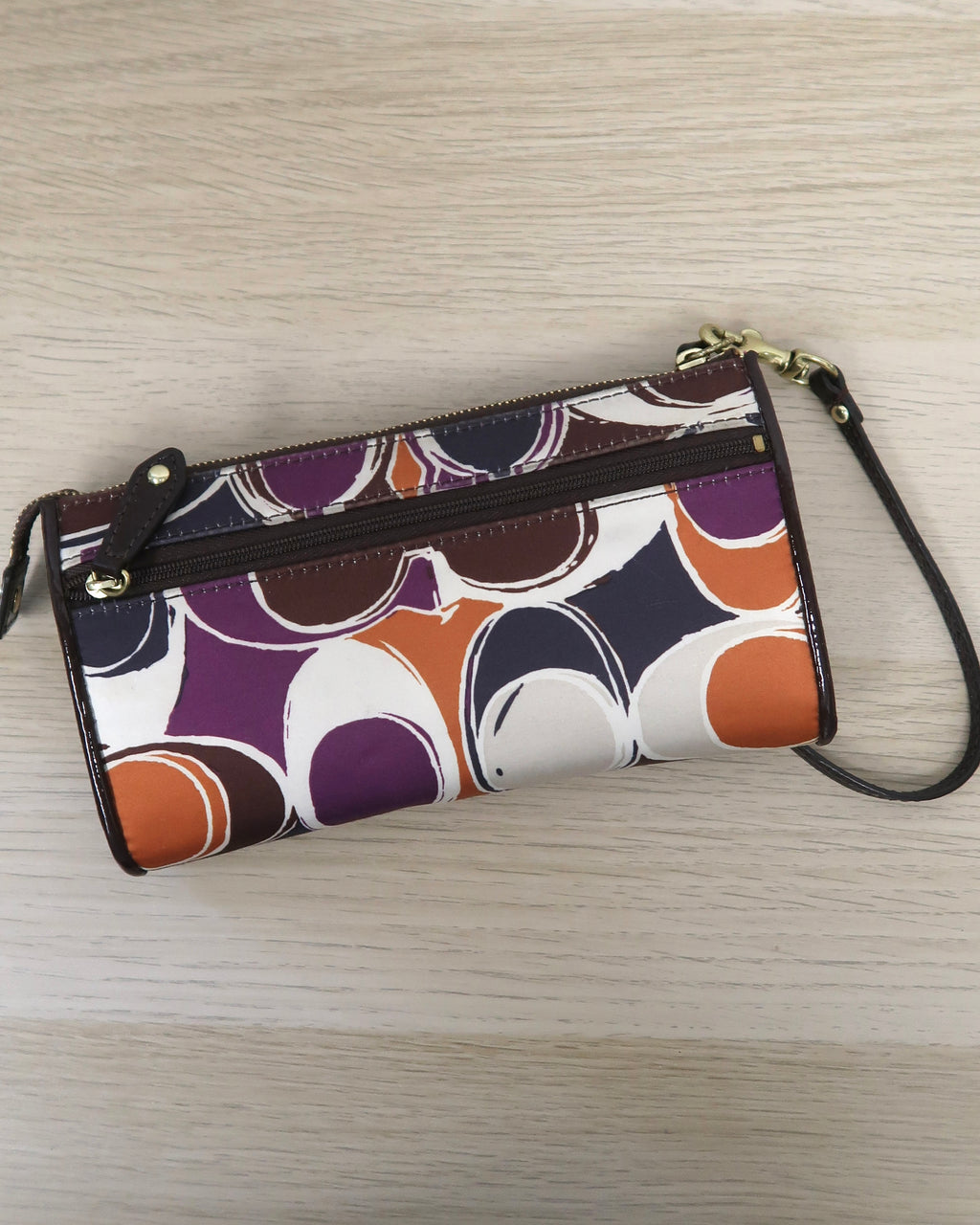 Coach Ashley scarf print wristlet