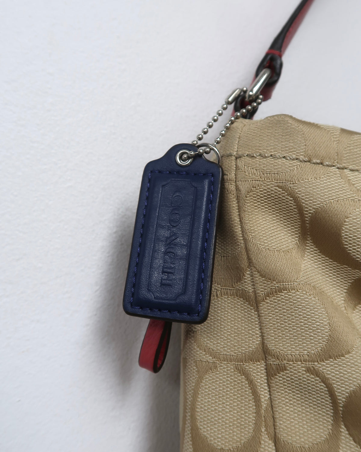 Coach Signature jacquard leather shoulder bag